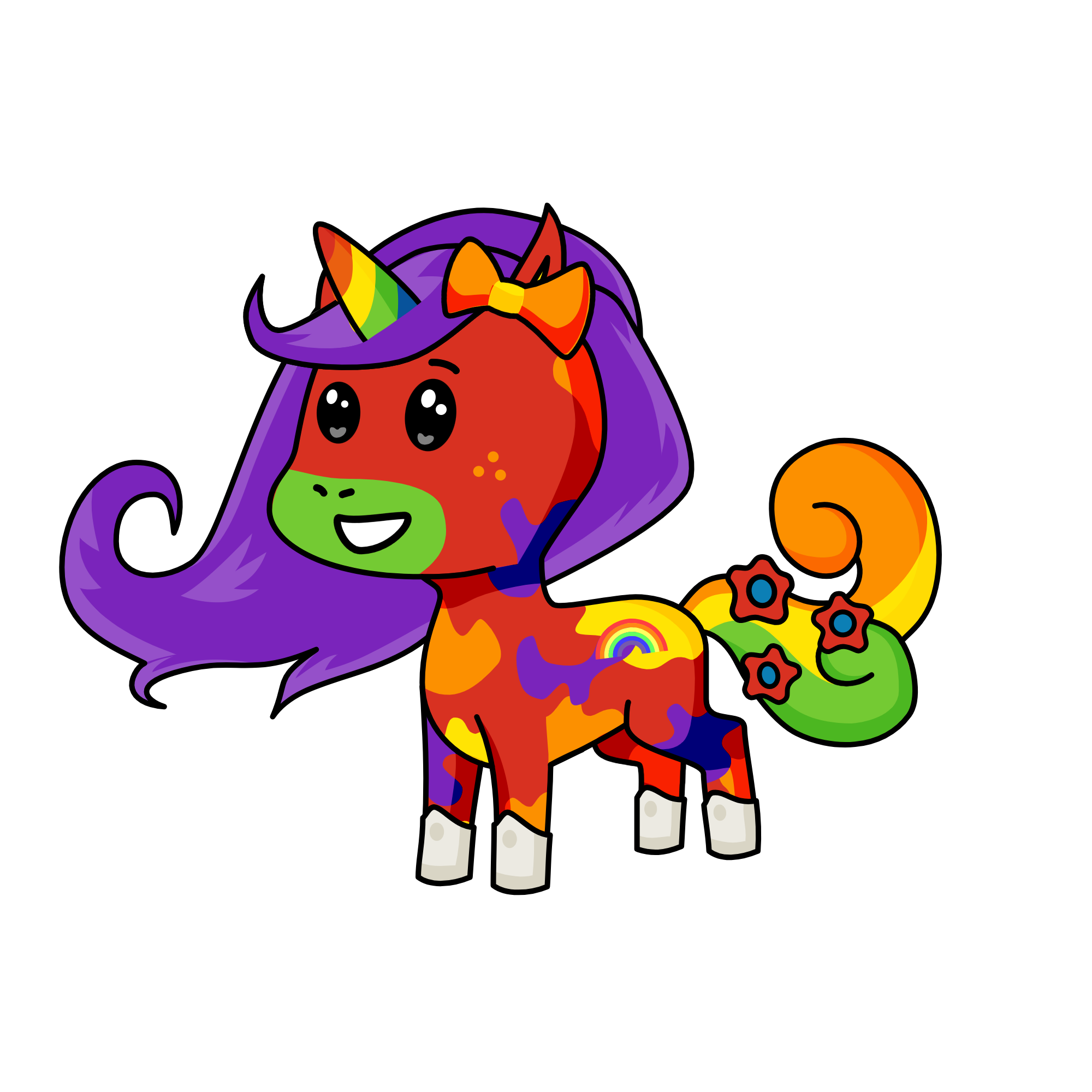Rainbow, the unicorn