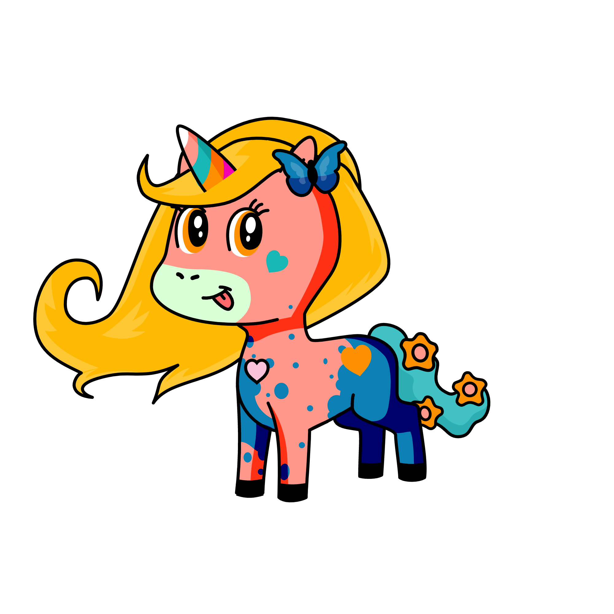 Sky,Abby, the unicorn