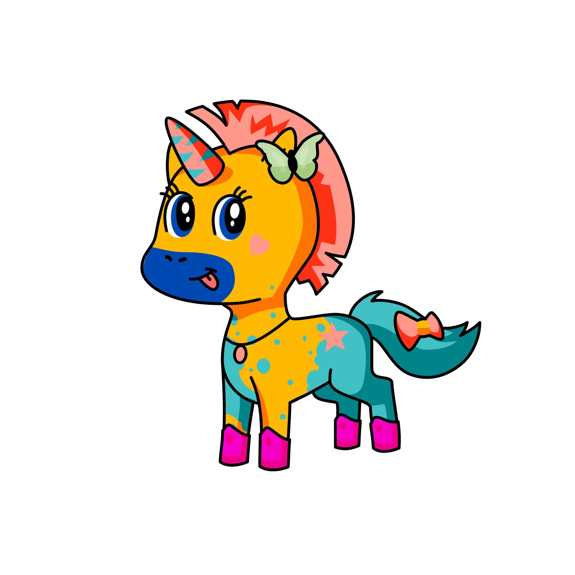 Sky,Abby, the unicorn