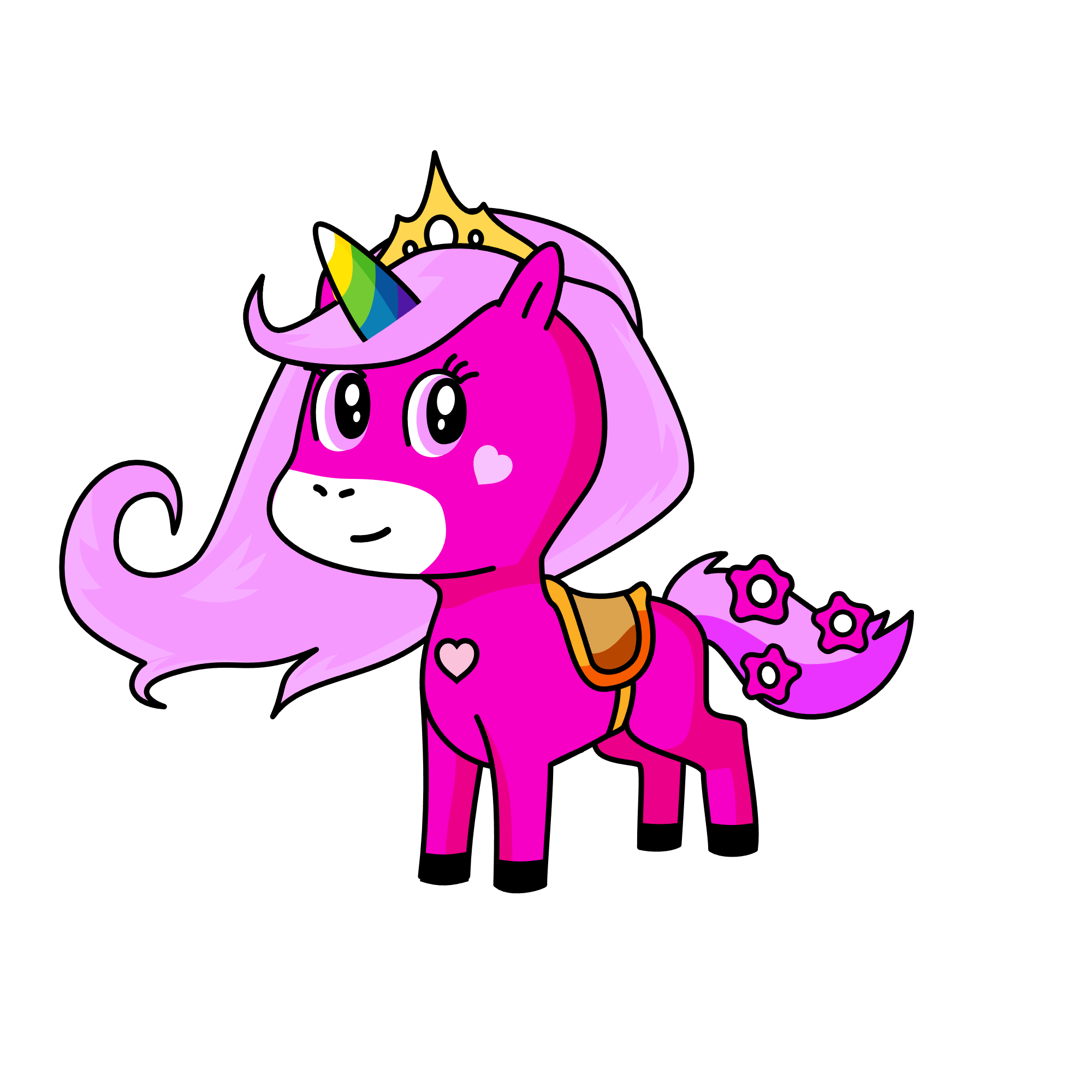 Pinky Queen Heart, the unicorn