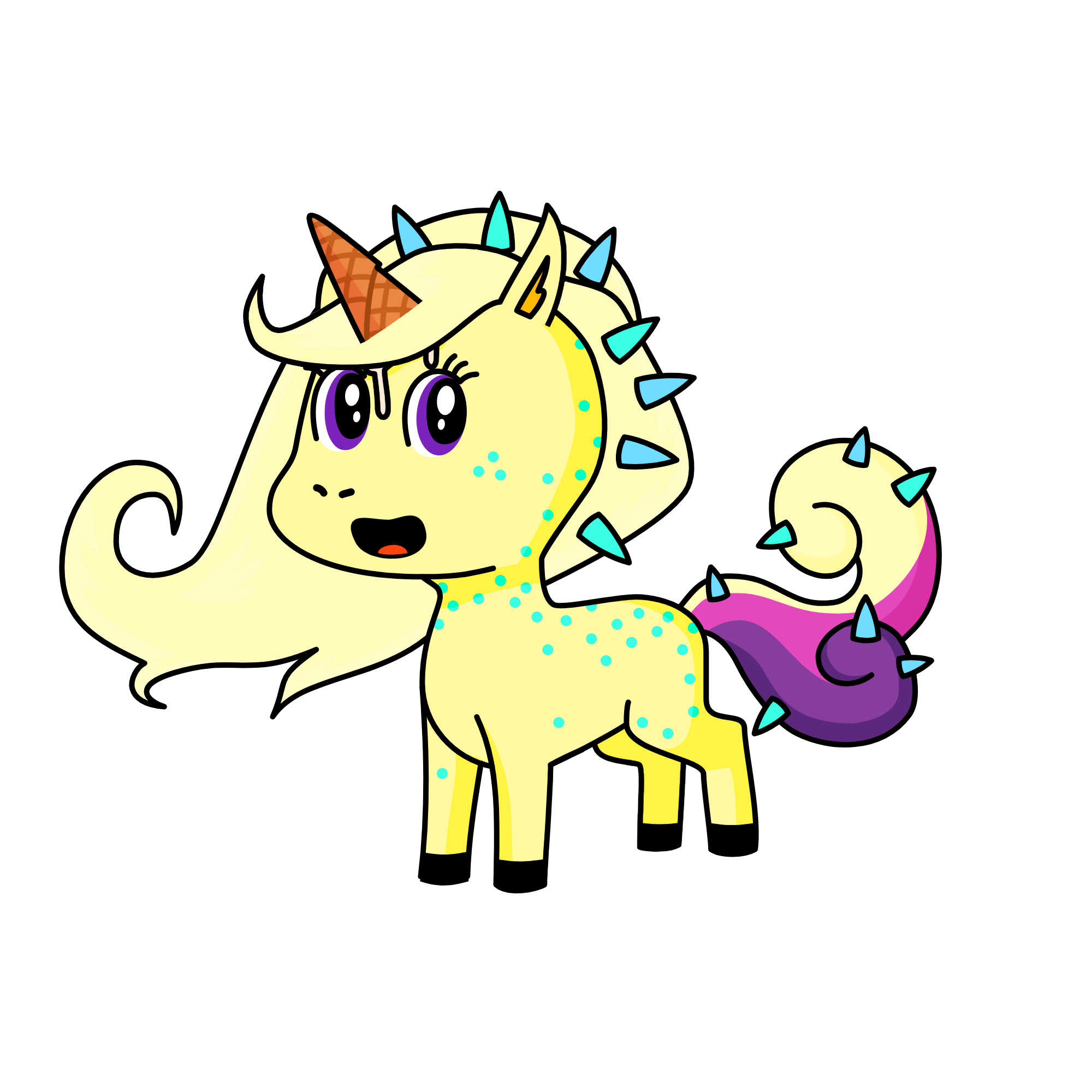vanilla ice cream, the unicorn