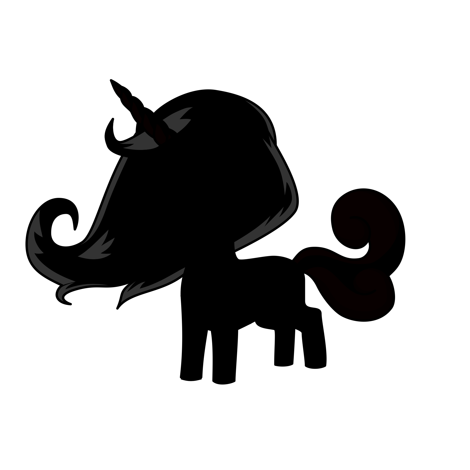 Im princess black I’m evil evil devil haha , the unicorn