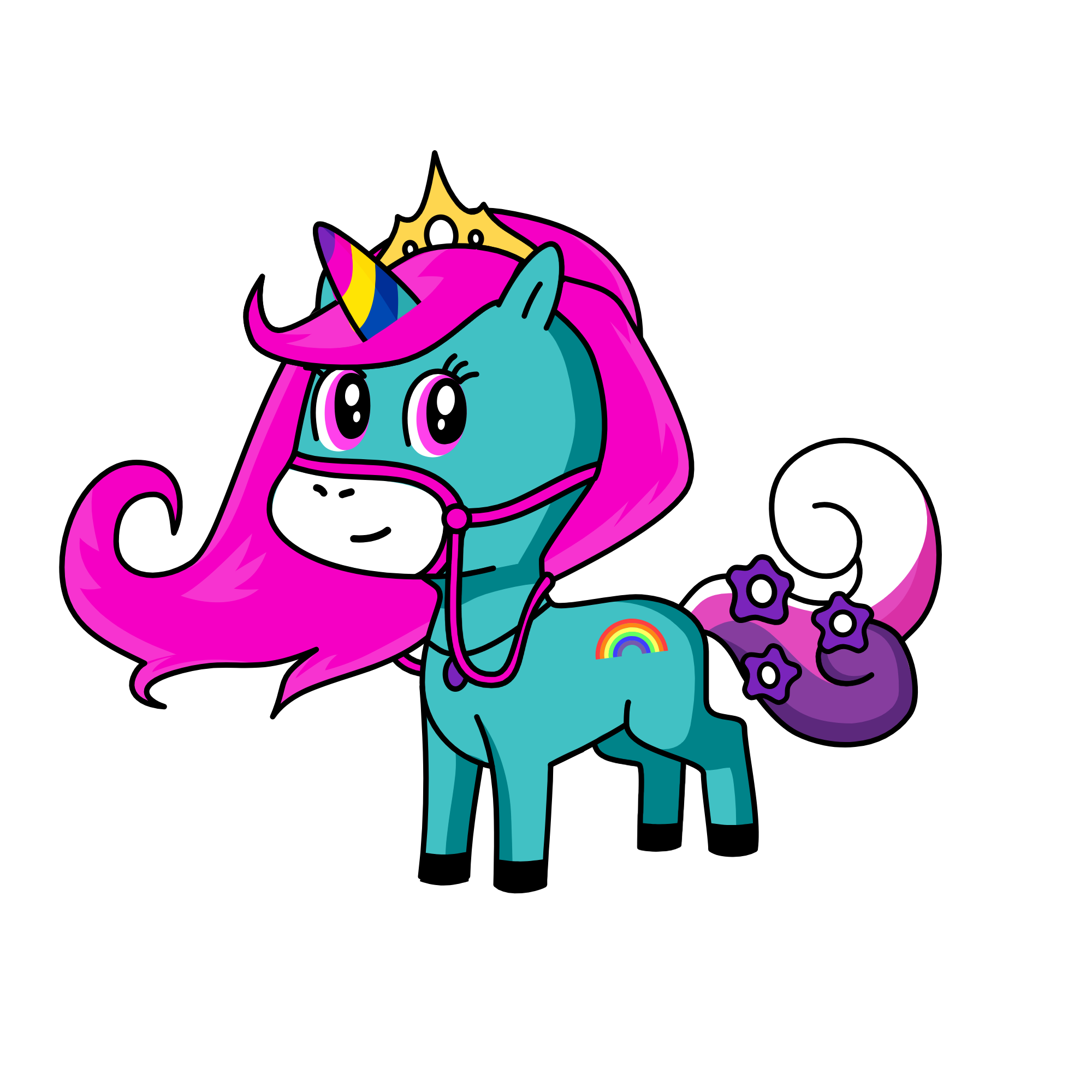 Rainbow, the unicorn