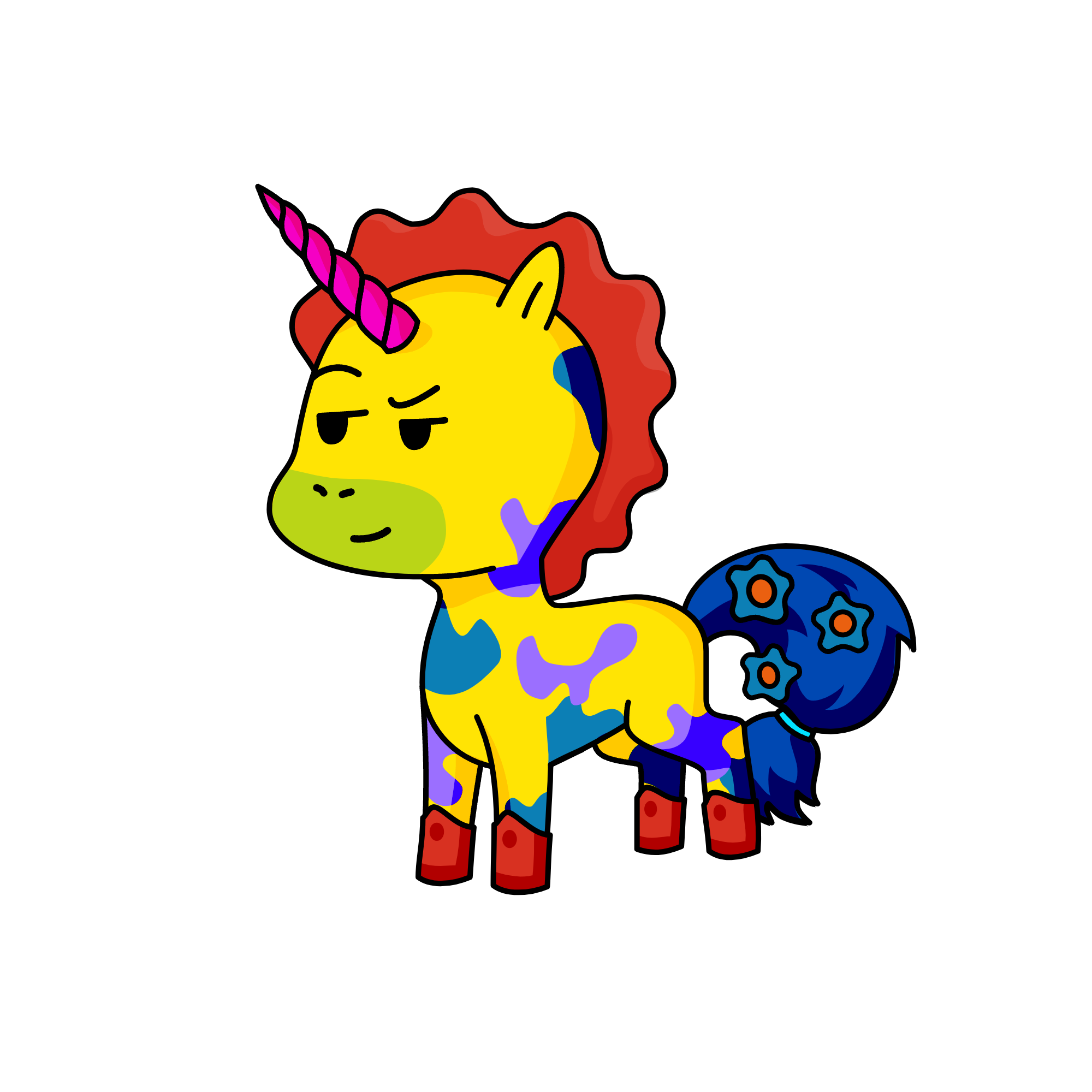 mean dino, the unicorn