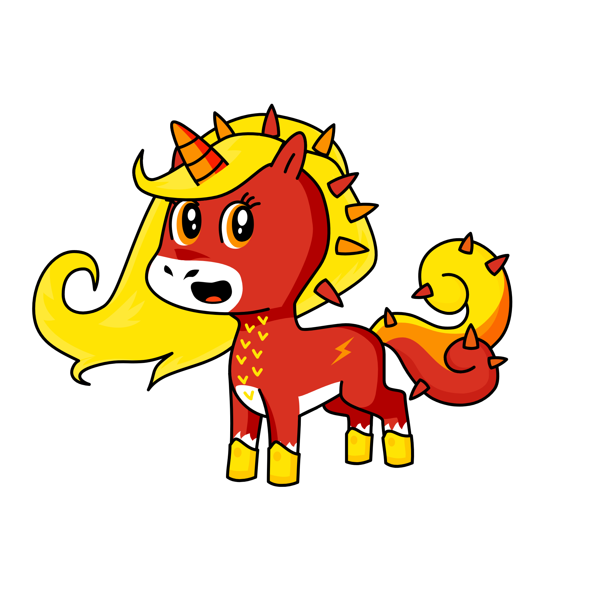 Fire Belle, the unicorn