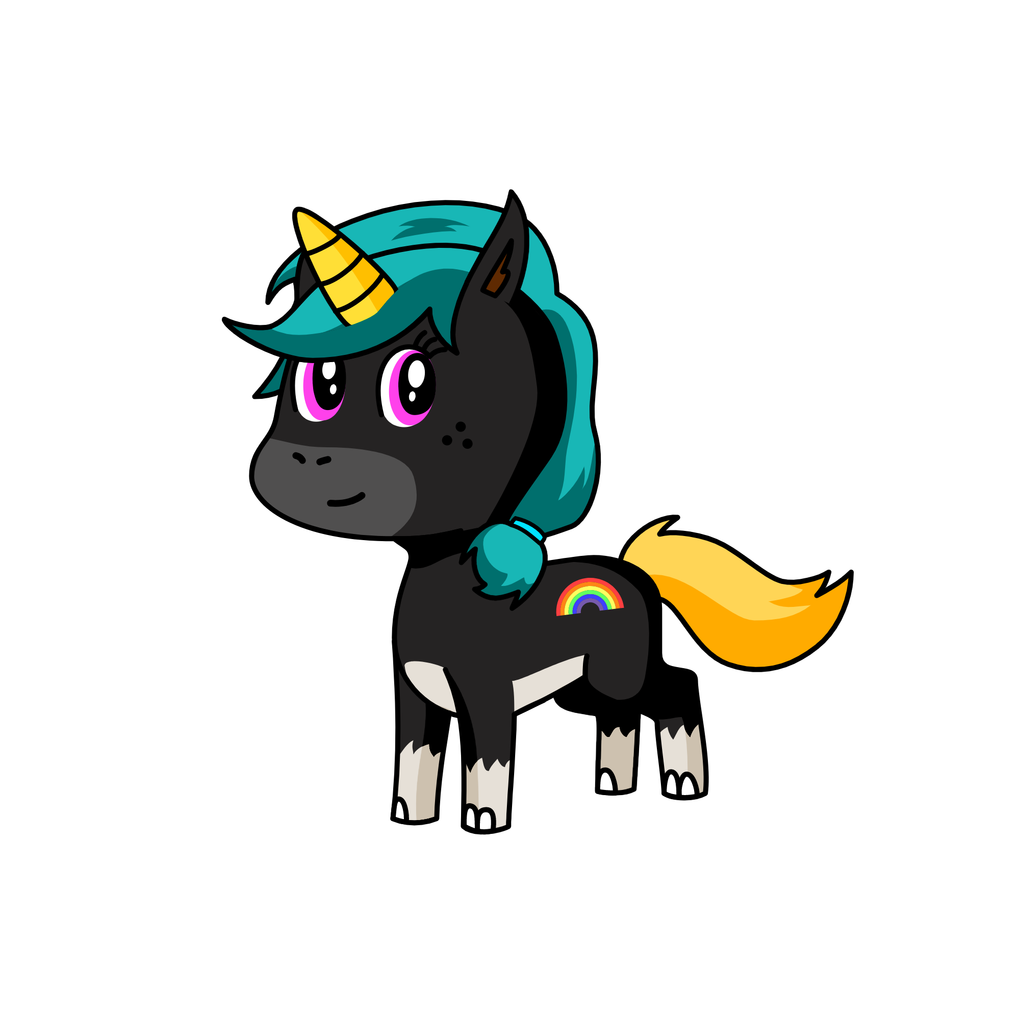 3blacky4, the unicorn