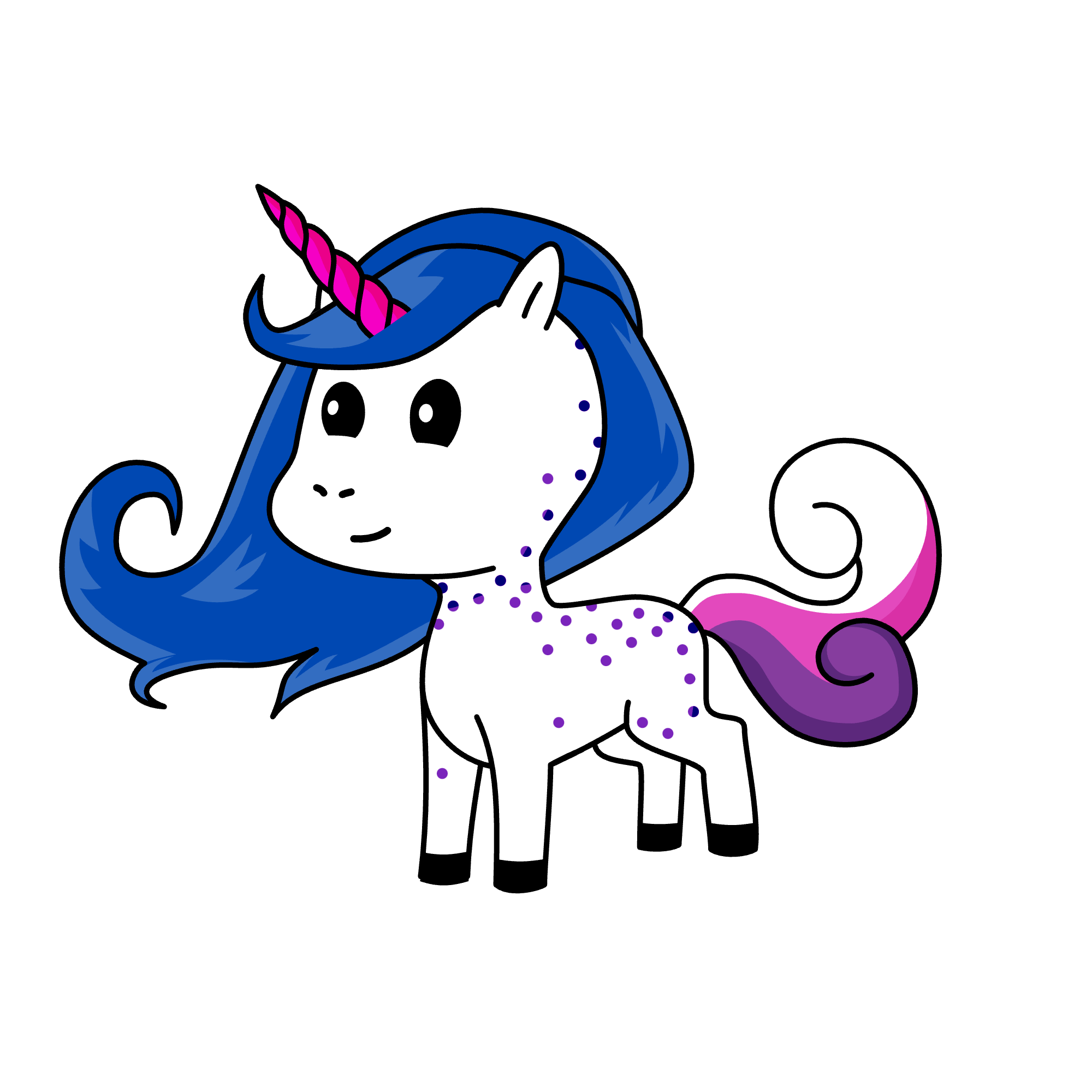 spot 2 sisters rianbow and cookie, the unicorn