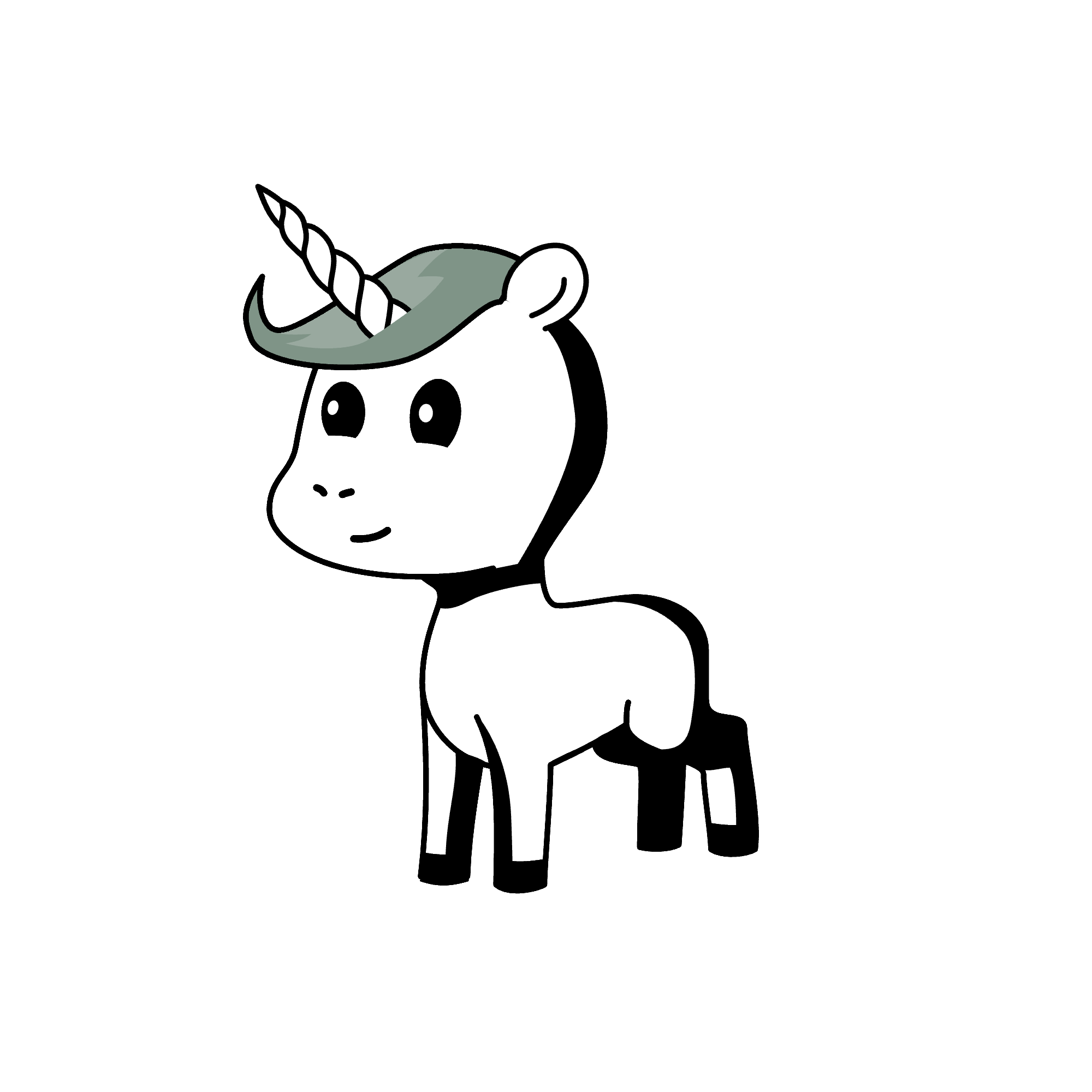 Silver, the unicorn