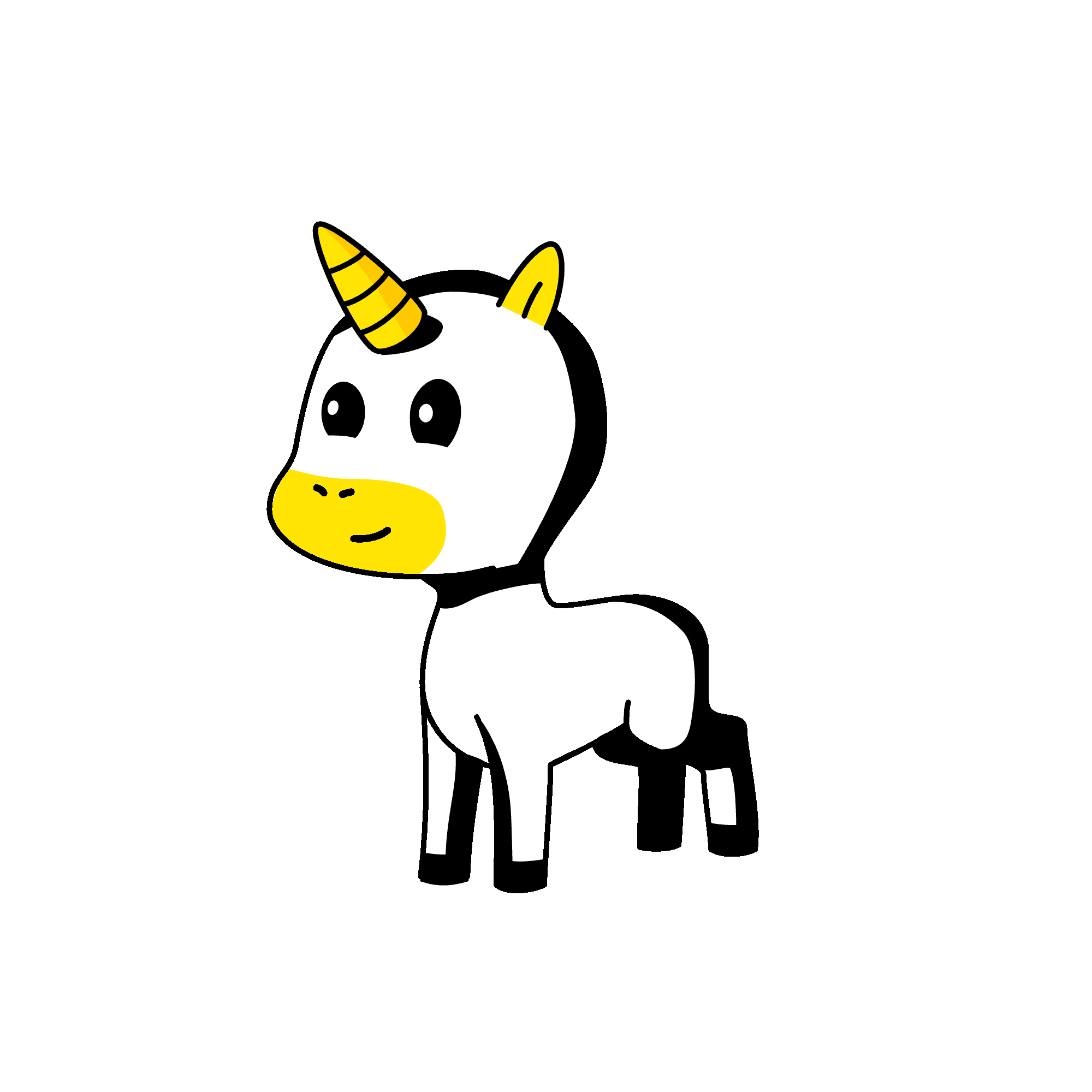 golden unicon that's toldly not worth about 10000m dolers, the unicorn
