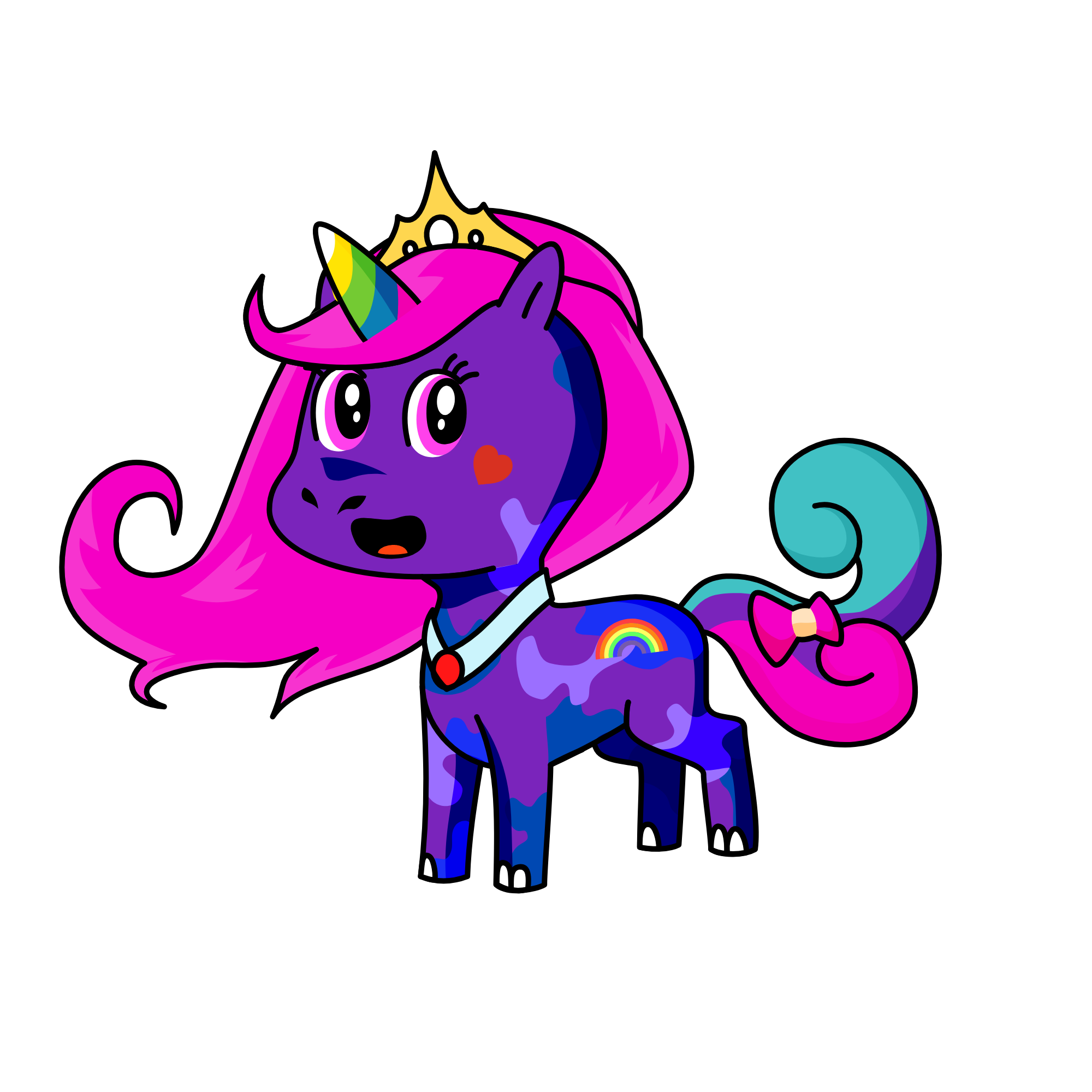 Rainbow, the unicorn