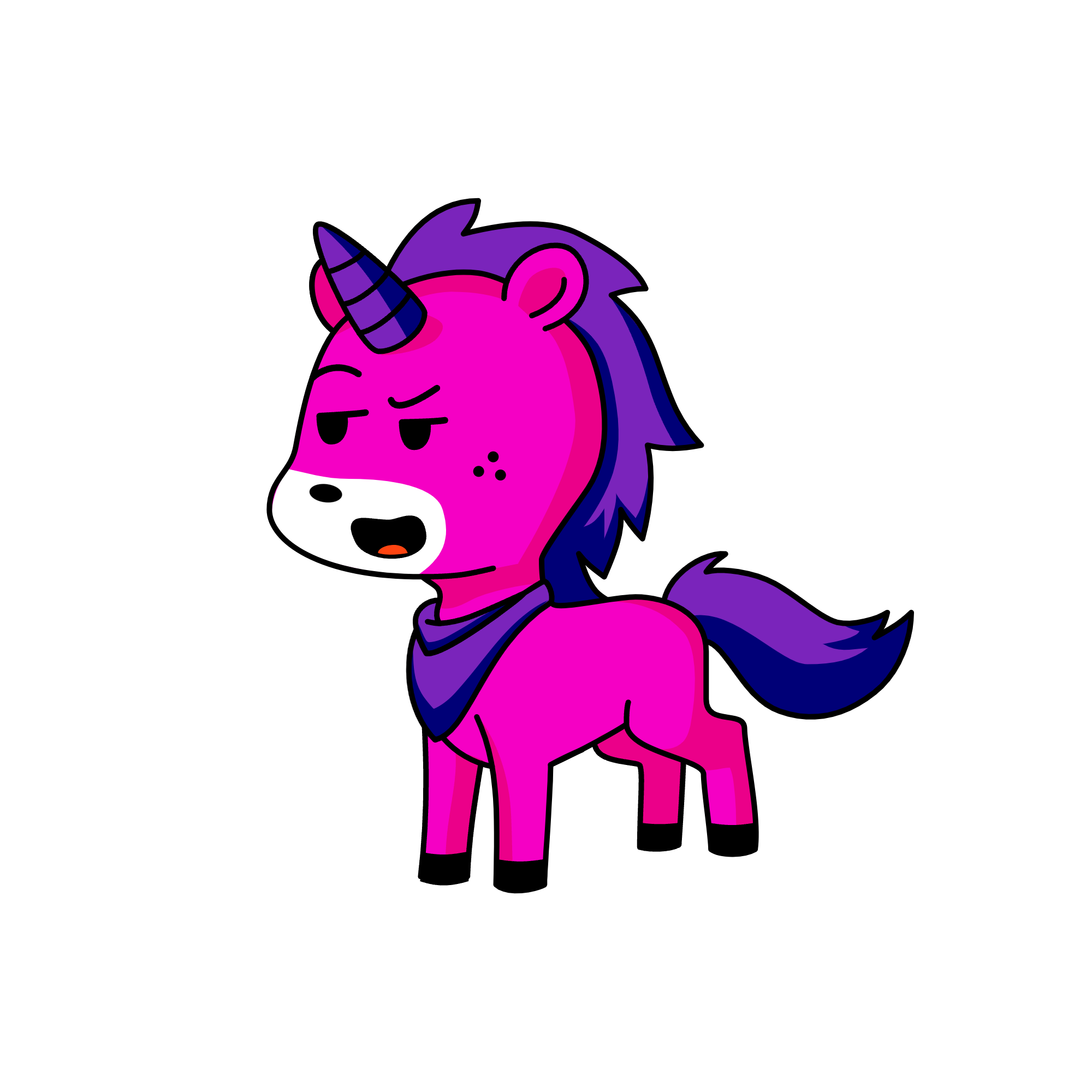 purple pink party palace, the unicorn