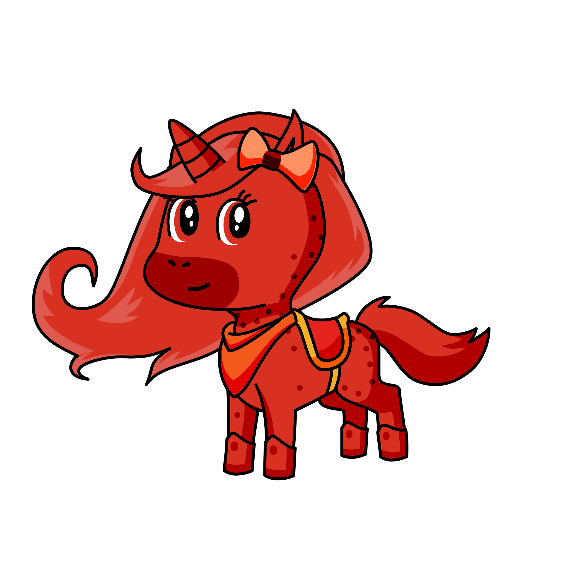 red, the unicorn