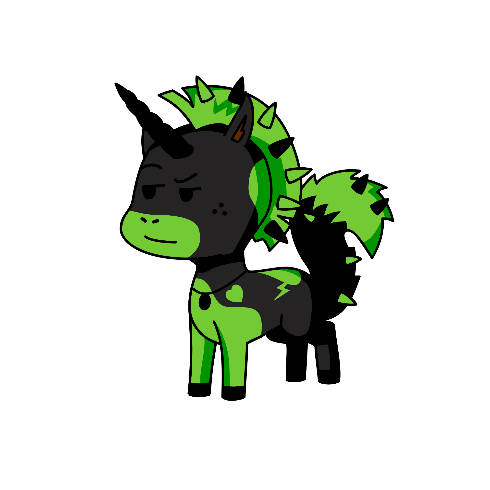 emo stupid head, the unicorn