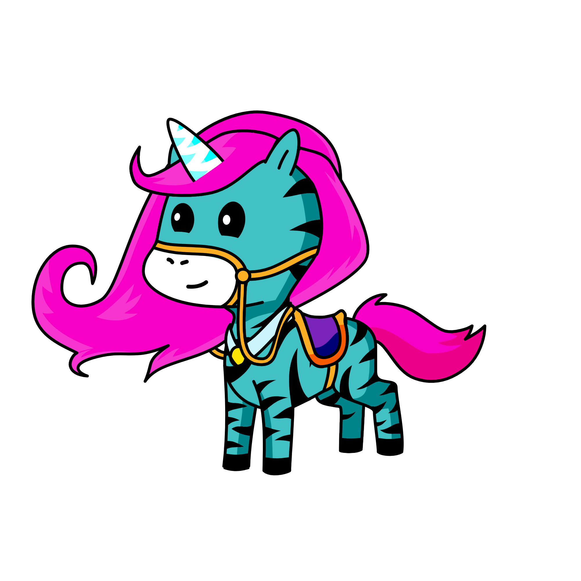blue, the unicorn