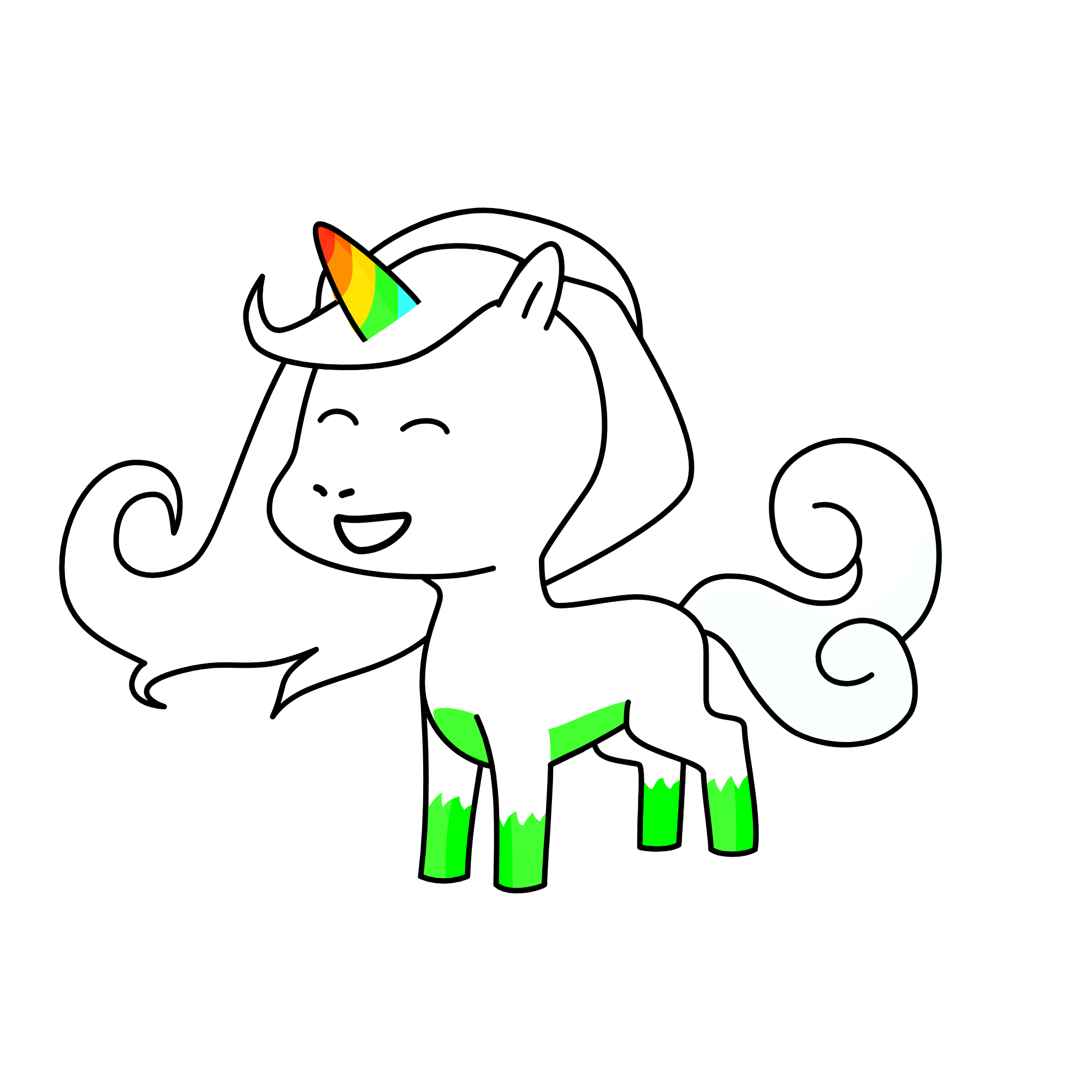 WHITE FLOWER@!, the unicorn