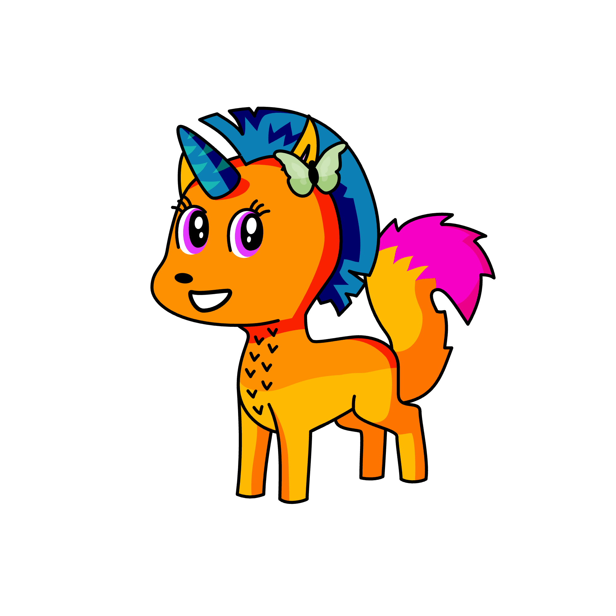 Popopo foxy, the unicorn