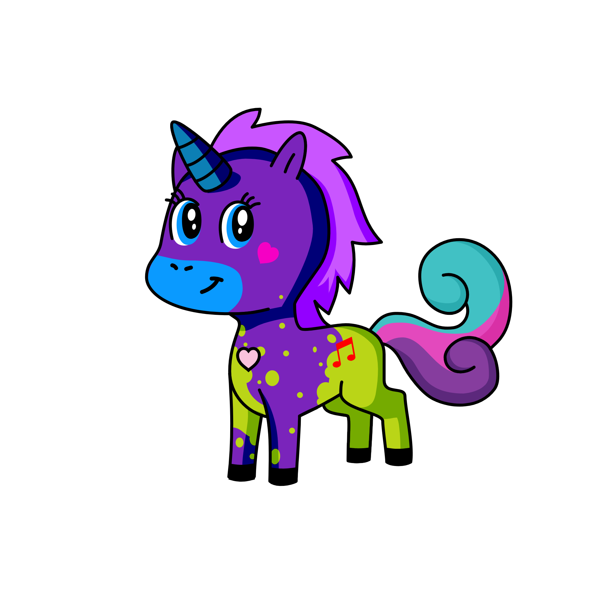 Violet, the unicorn