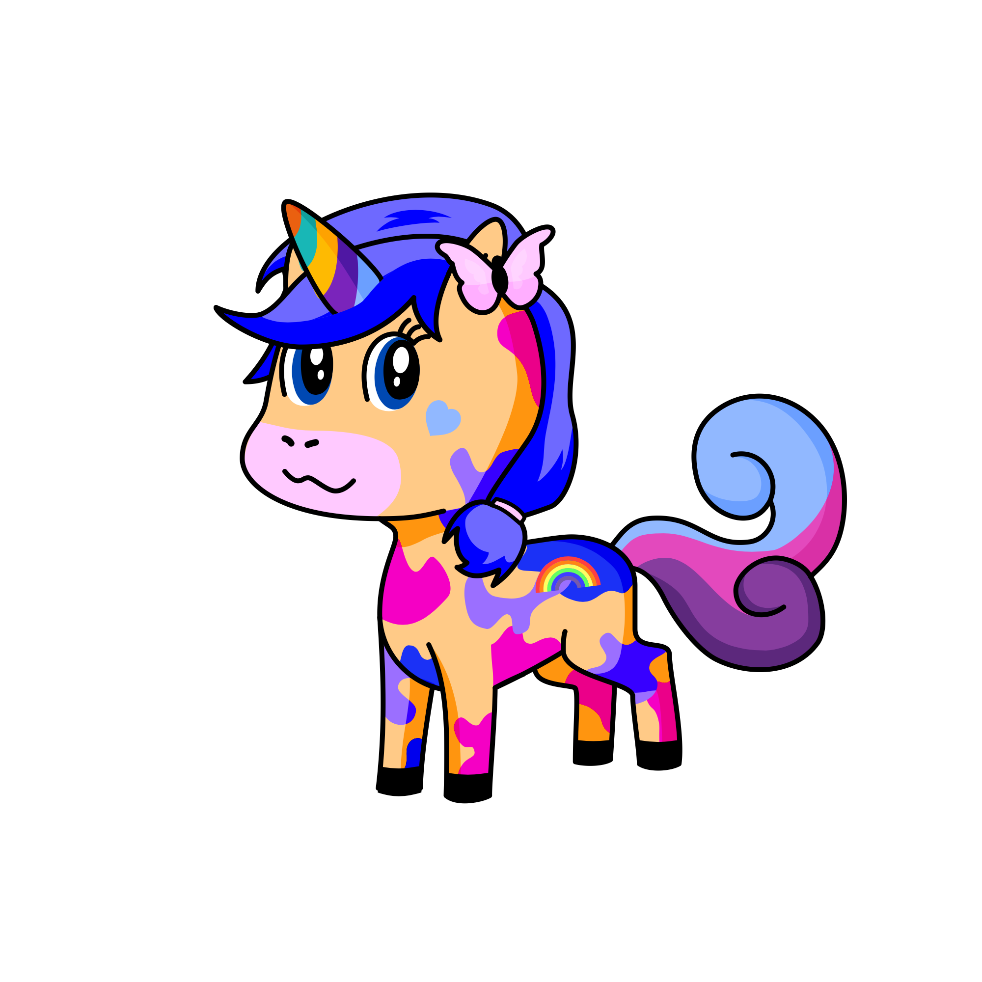 Orangey, the unicorn