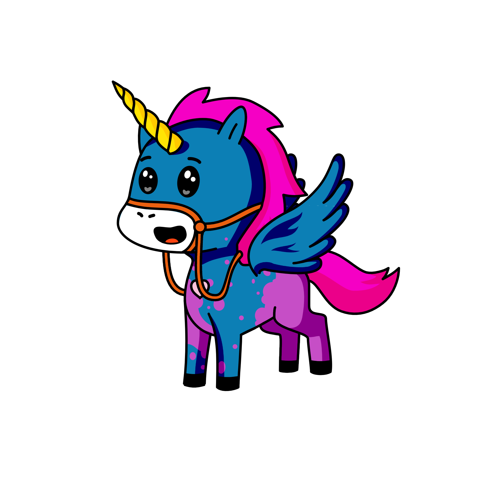 Bluie, the unicorn