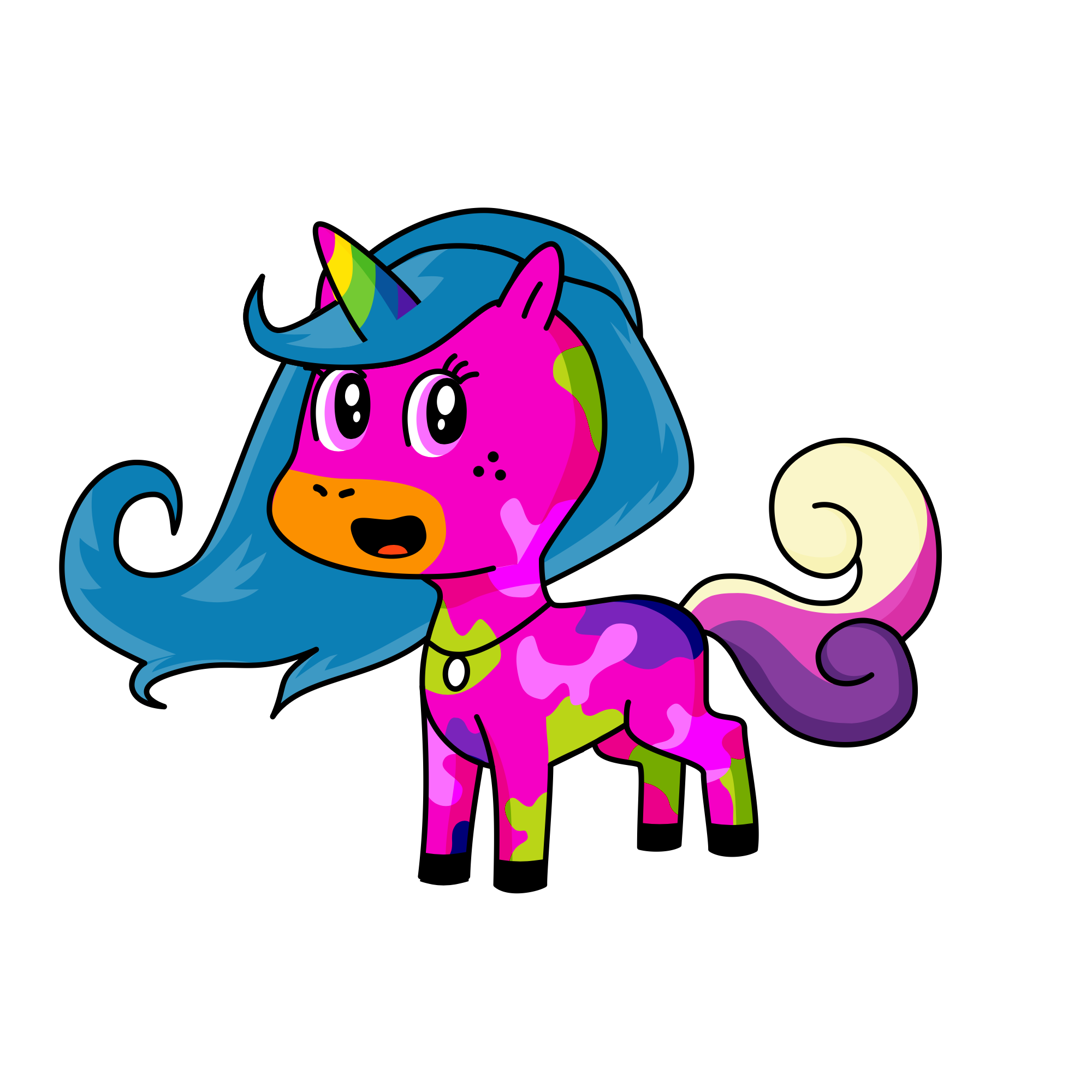 Rainbow , the unicorn