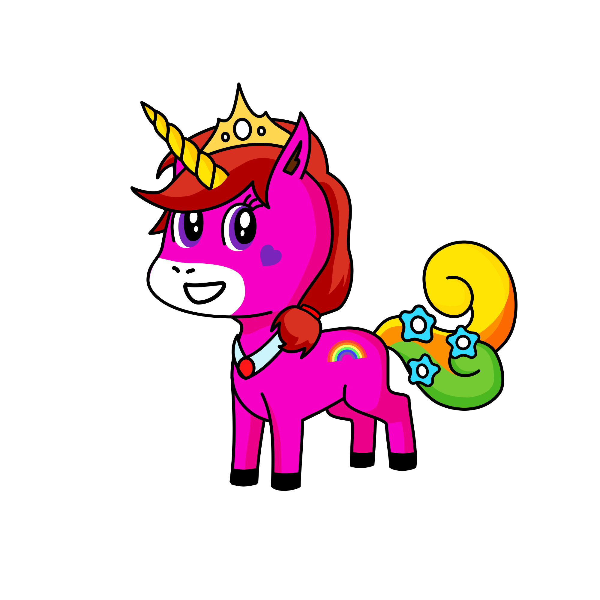 Rainbow, the unicorn