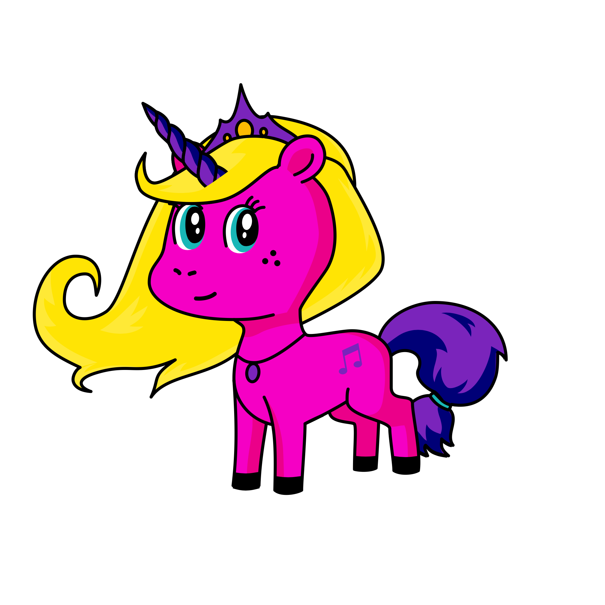 Violet, the unicorn