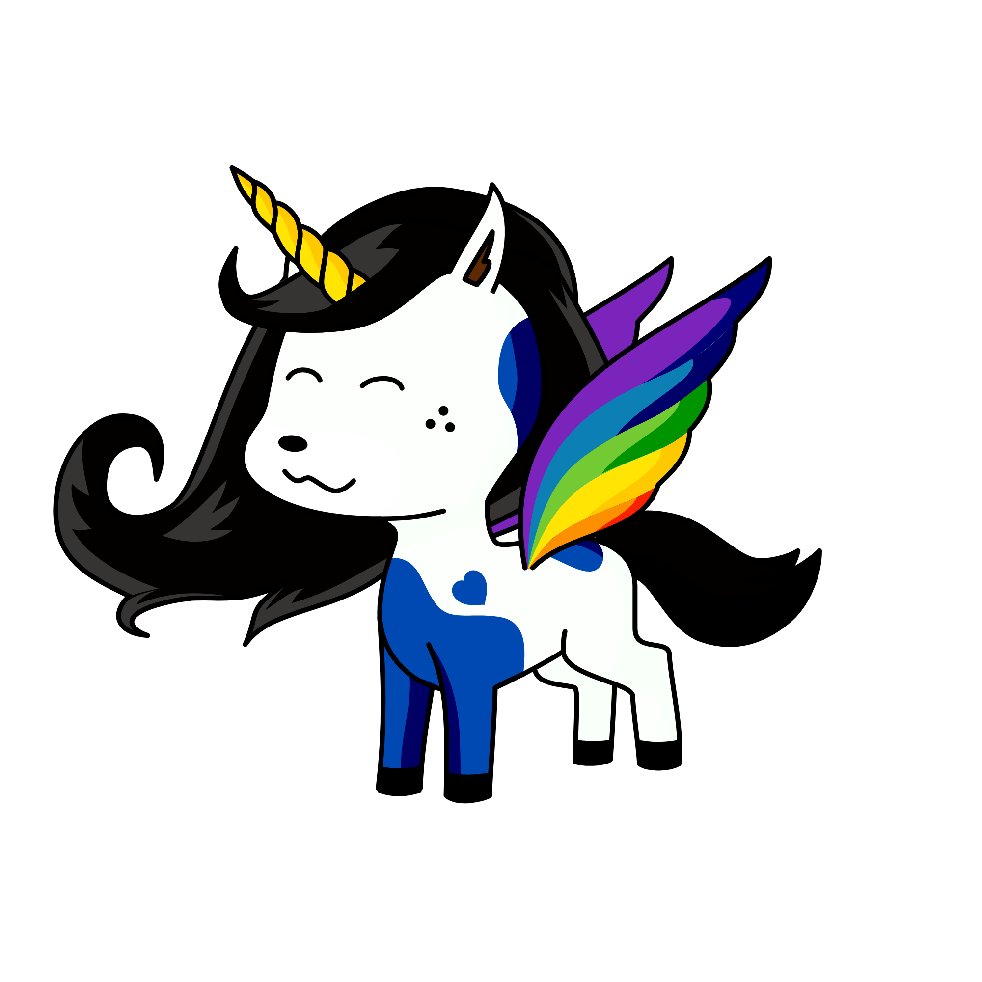 Basic Unicorn with wings that kill and murder ppl for a living.....but everyone thinks she is not., the unicorn
