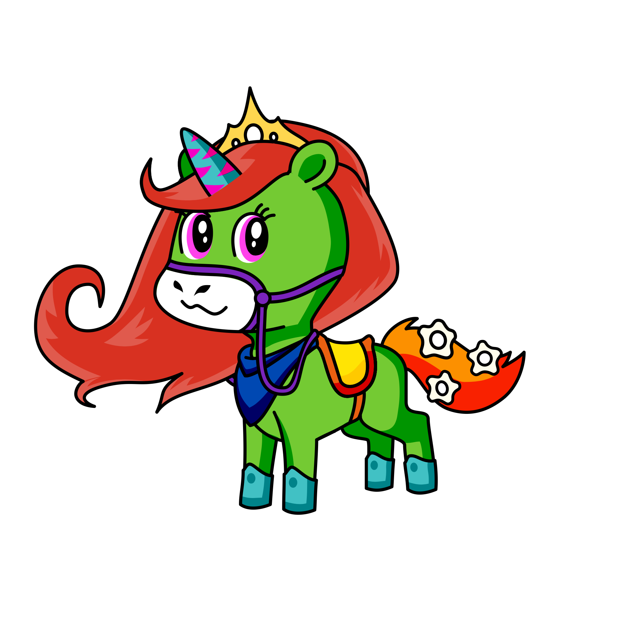 Rainbow , the unicorn
