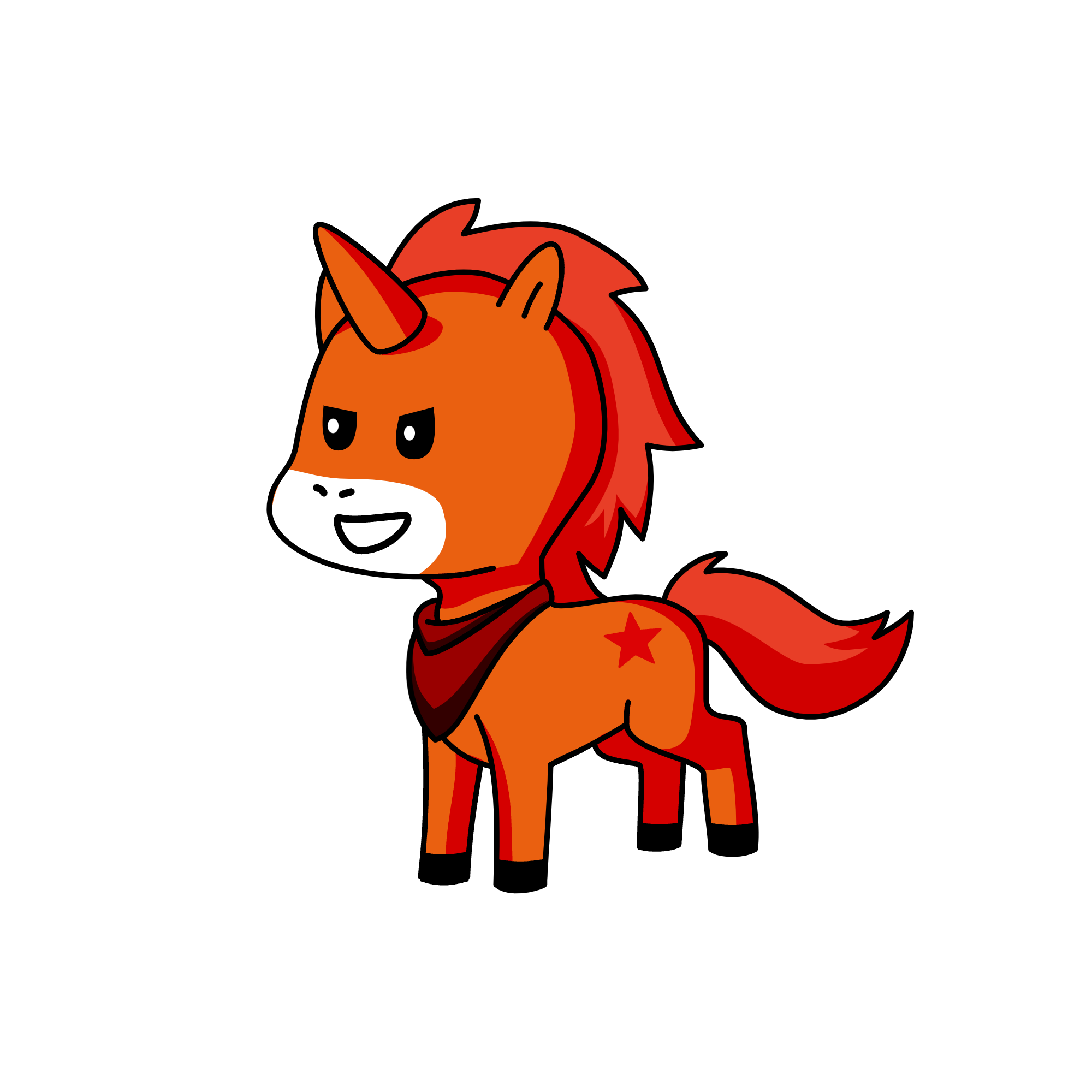 fire spirit cookie, the unicorn