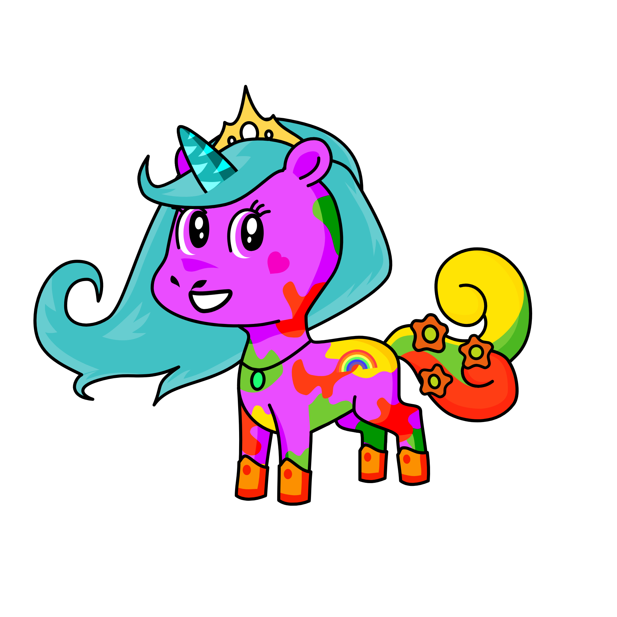 princess elsa, the unicorn