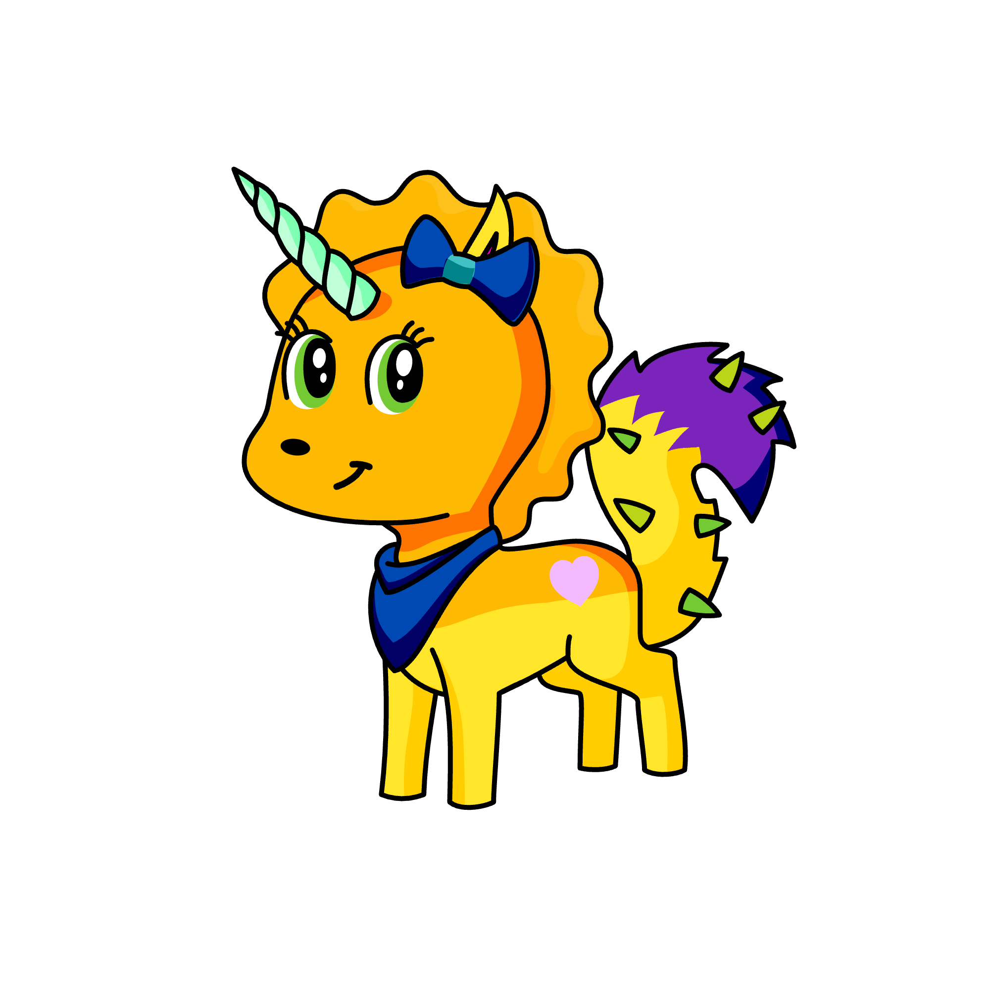 Baby tiny cute love , the unicorn