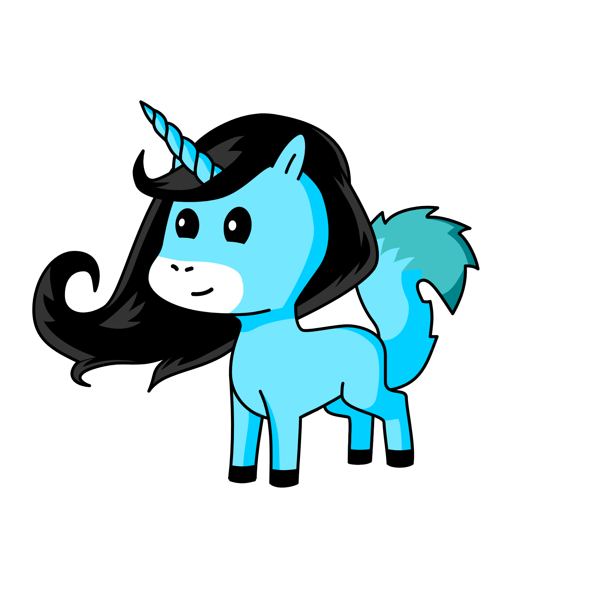 b, the unicorn