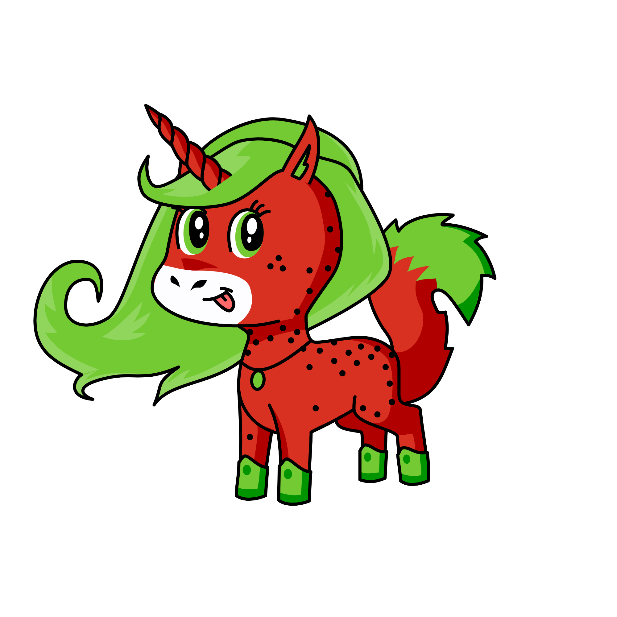 Strawberry, the unicorn