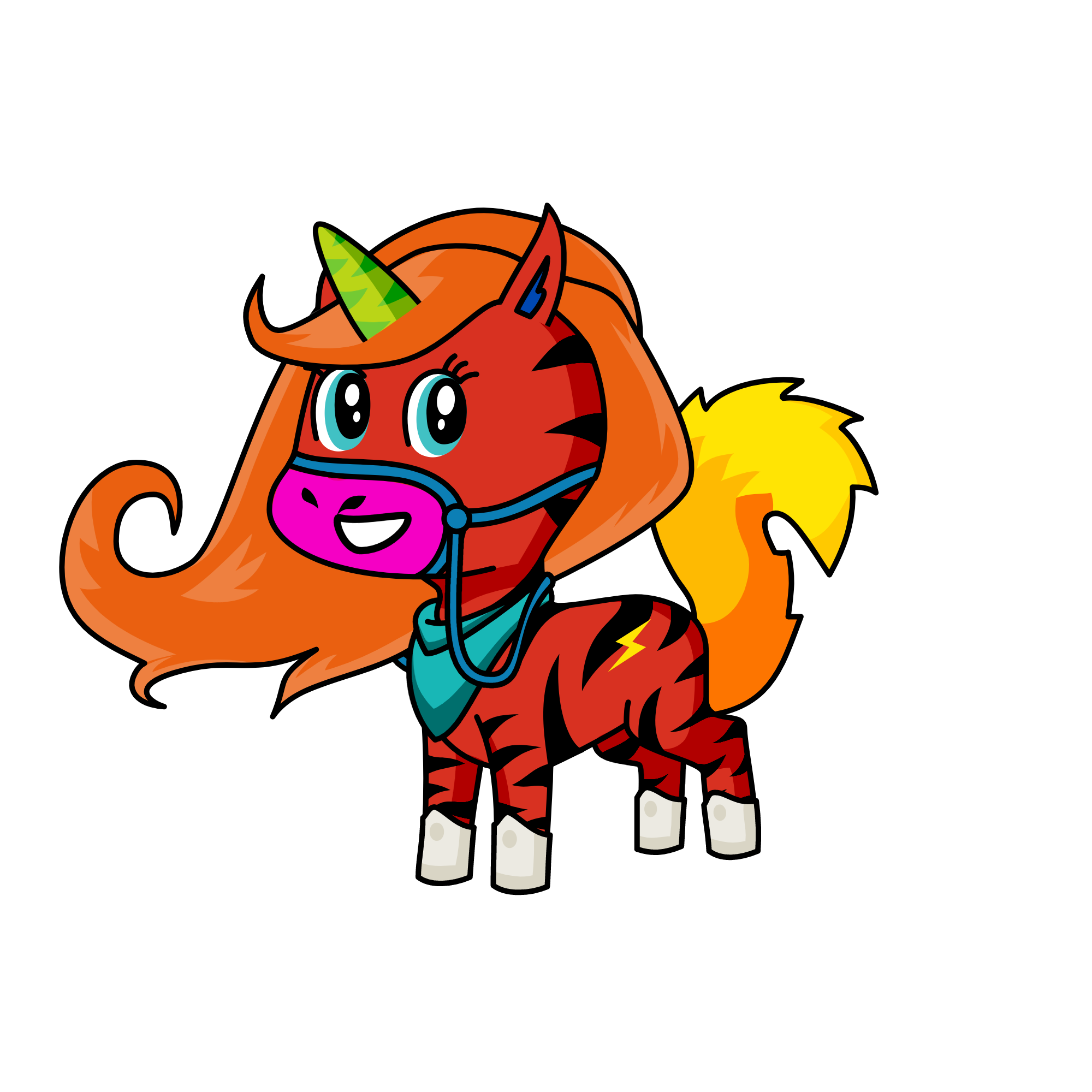 Rainbow splash!!!, the unicorn