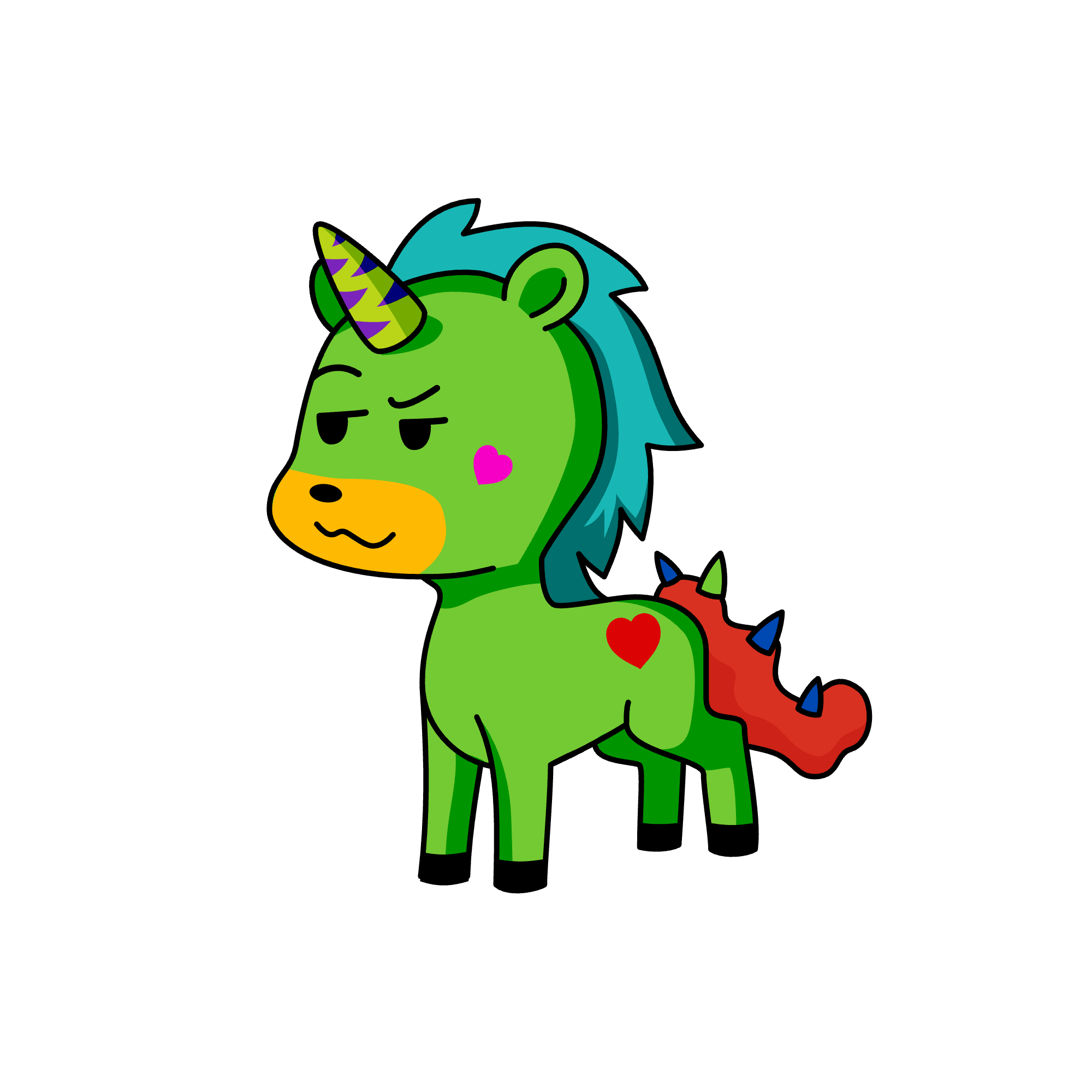 Little bear friends, the unicorn