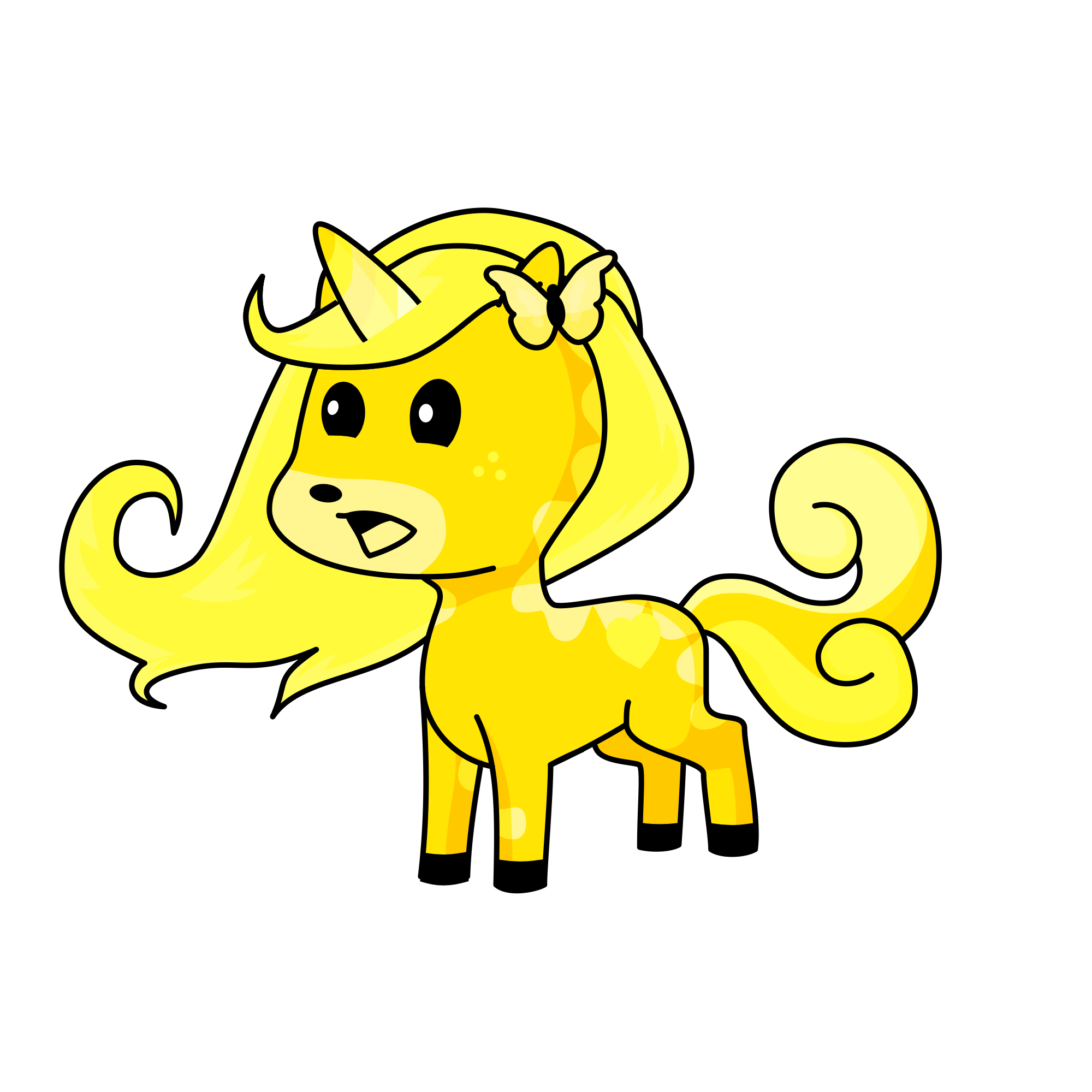 Yellow , the unicorn