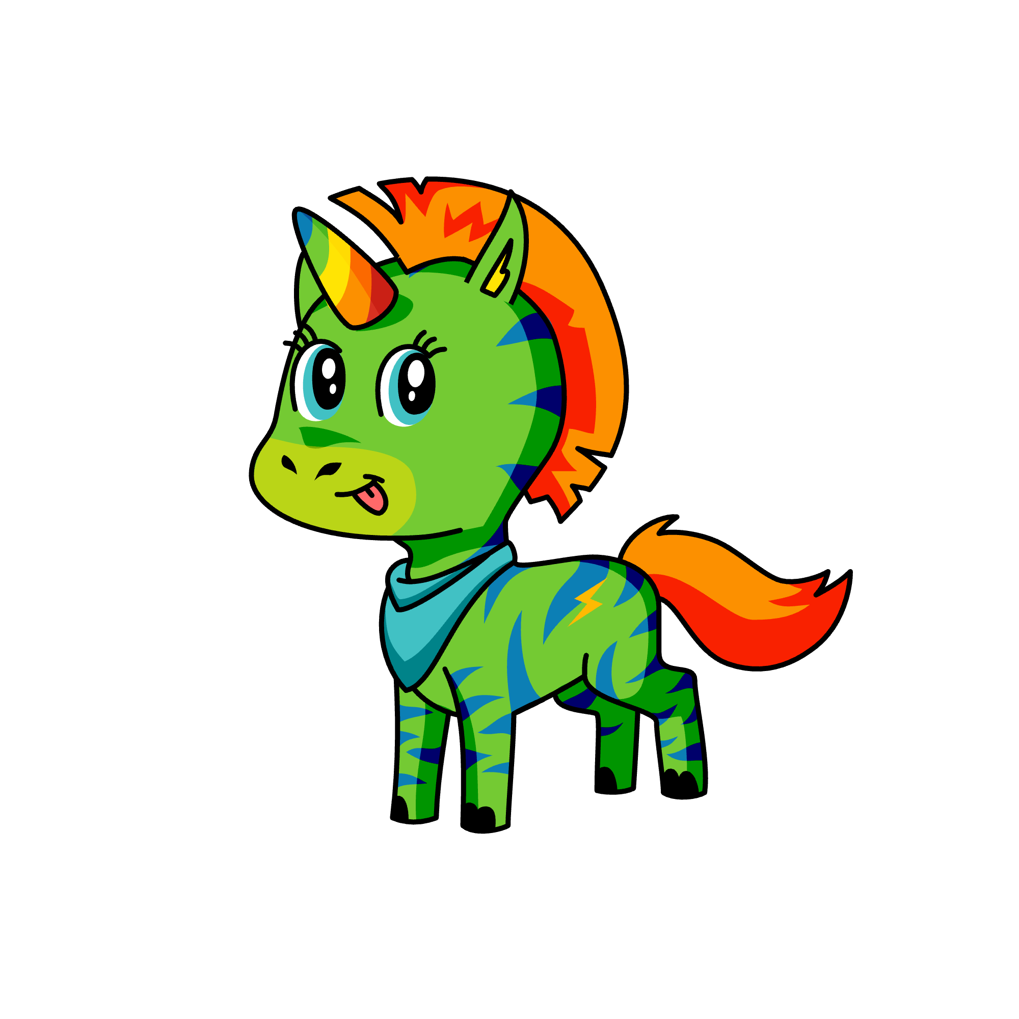 Neon Fairy, the unicorn