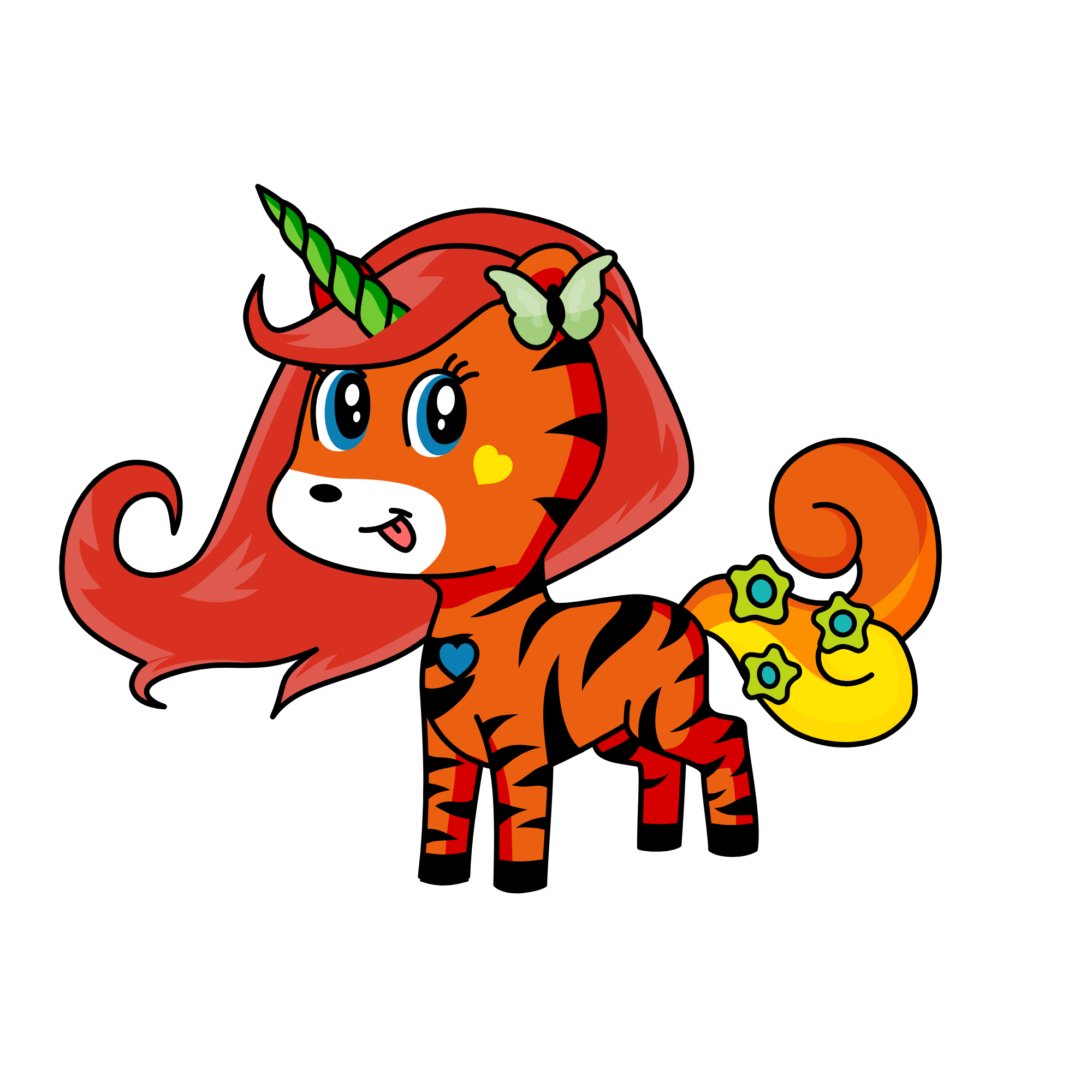 tiger, the unicorn