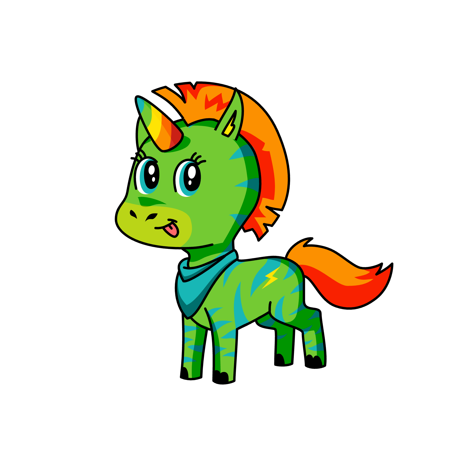 Neon Fairy, the unicorn