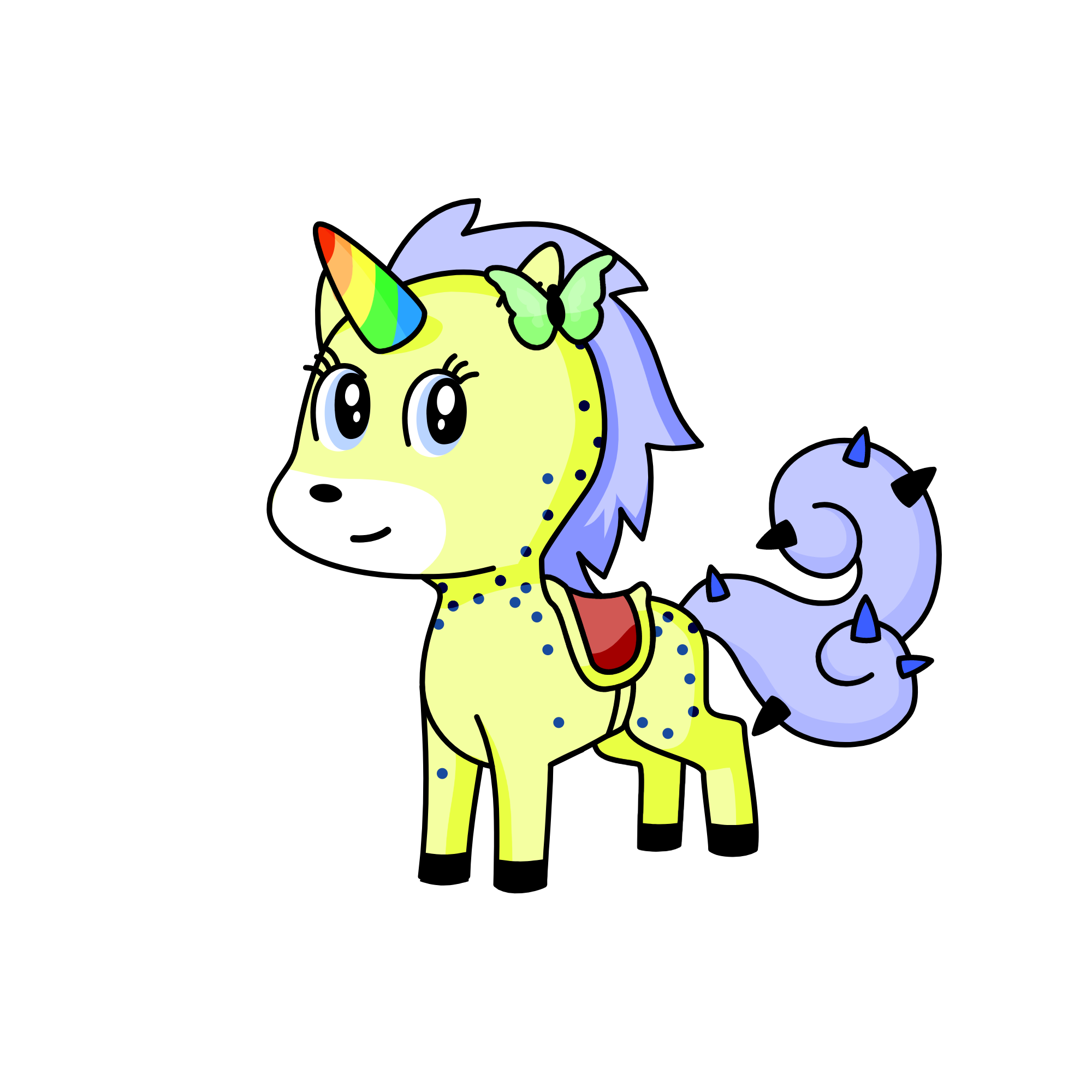 Lily at Night, the unicorn