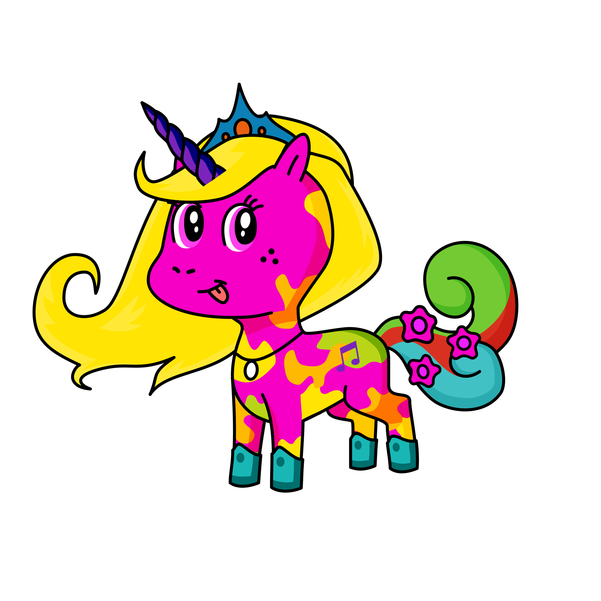 Splatter, the unicorn