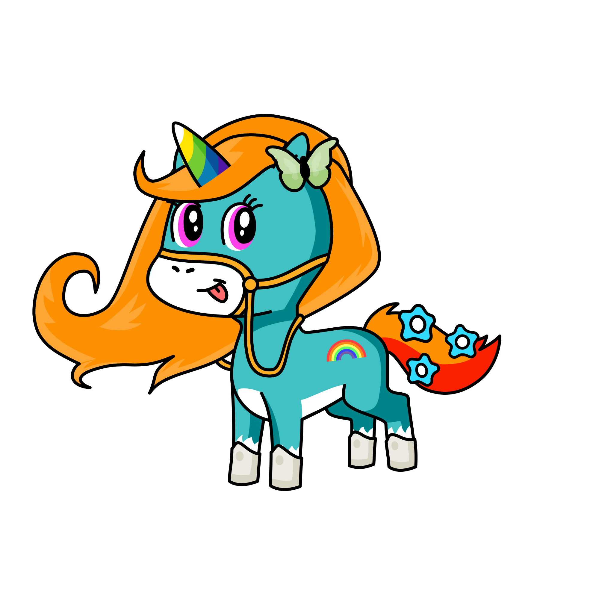 Rainbow , the unicorn