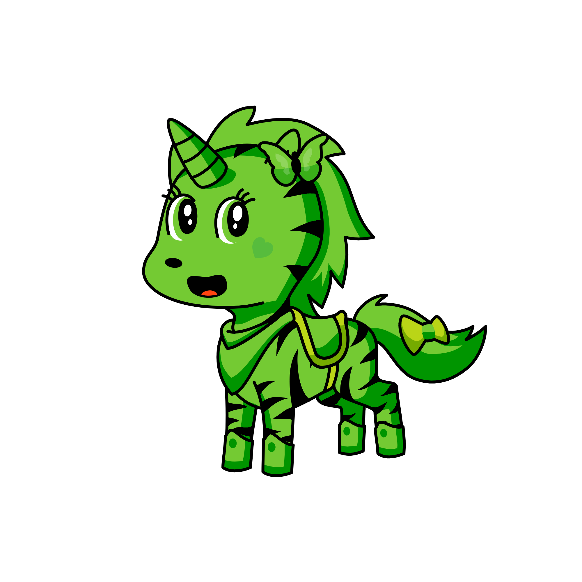 grass the green, the unicorn