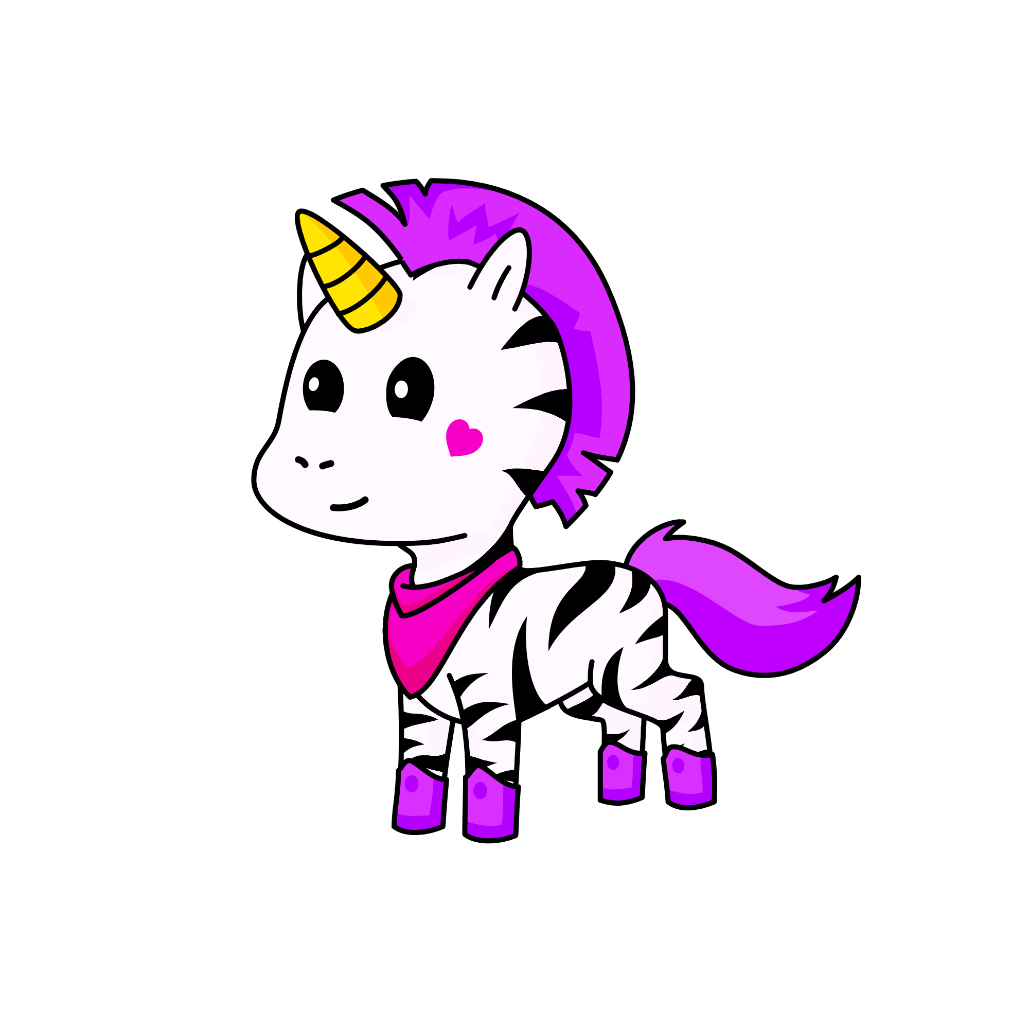 Zebra-Corn, the unicorn