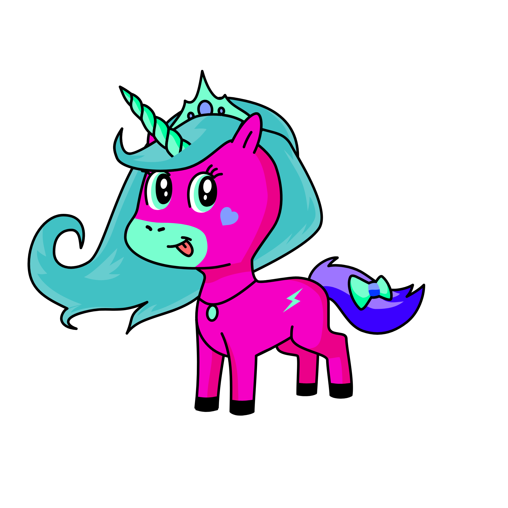 Princess Red, the unicorn