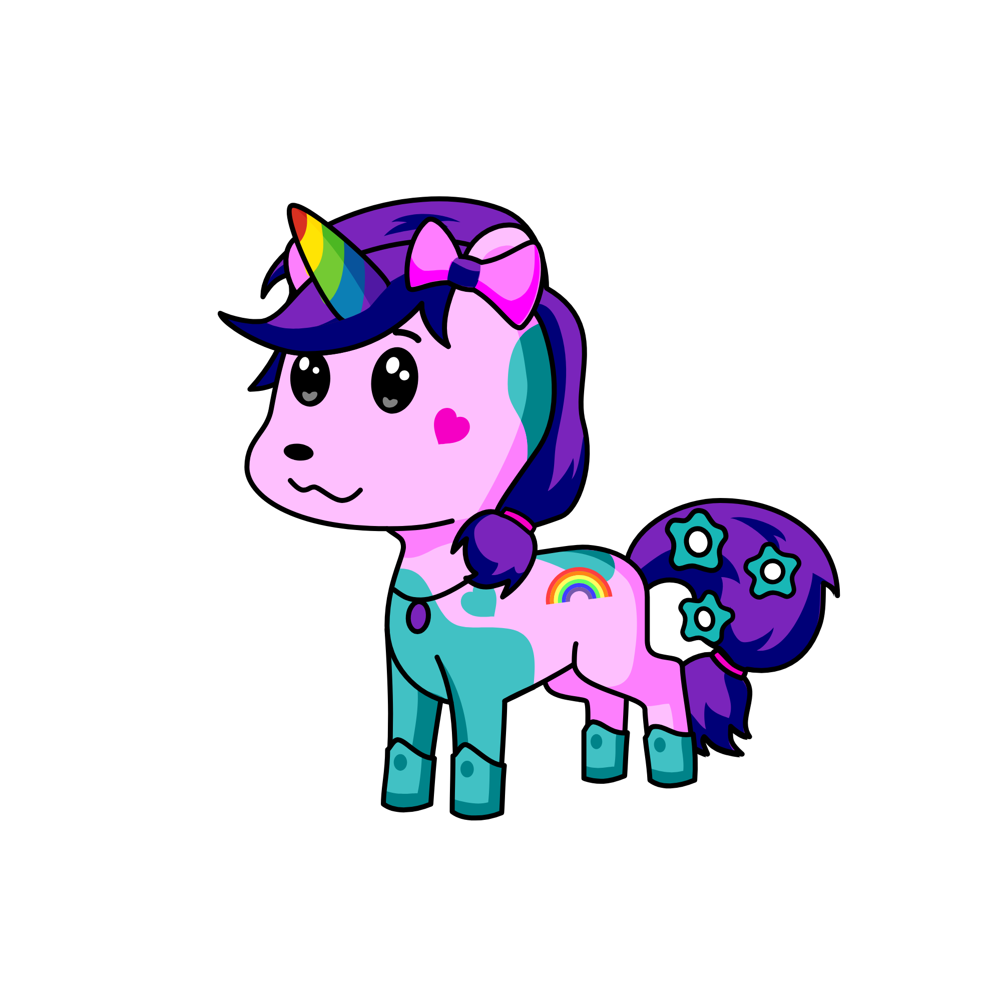 Rainbow, the unicorn