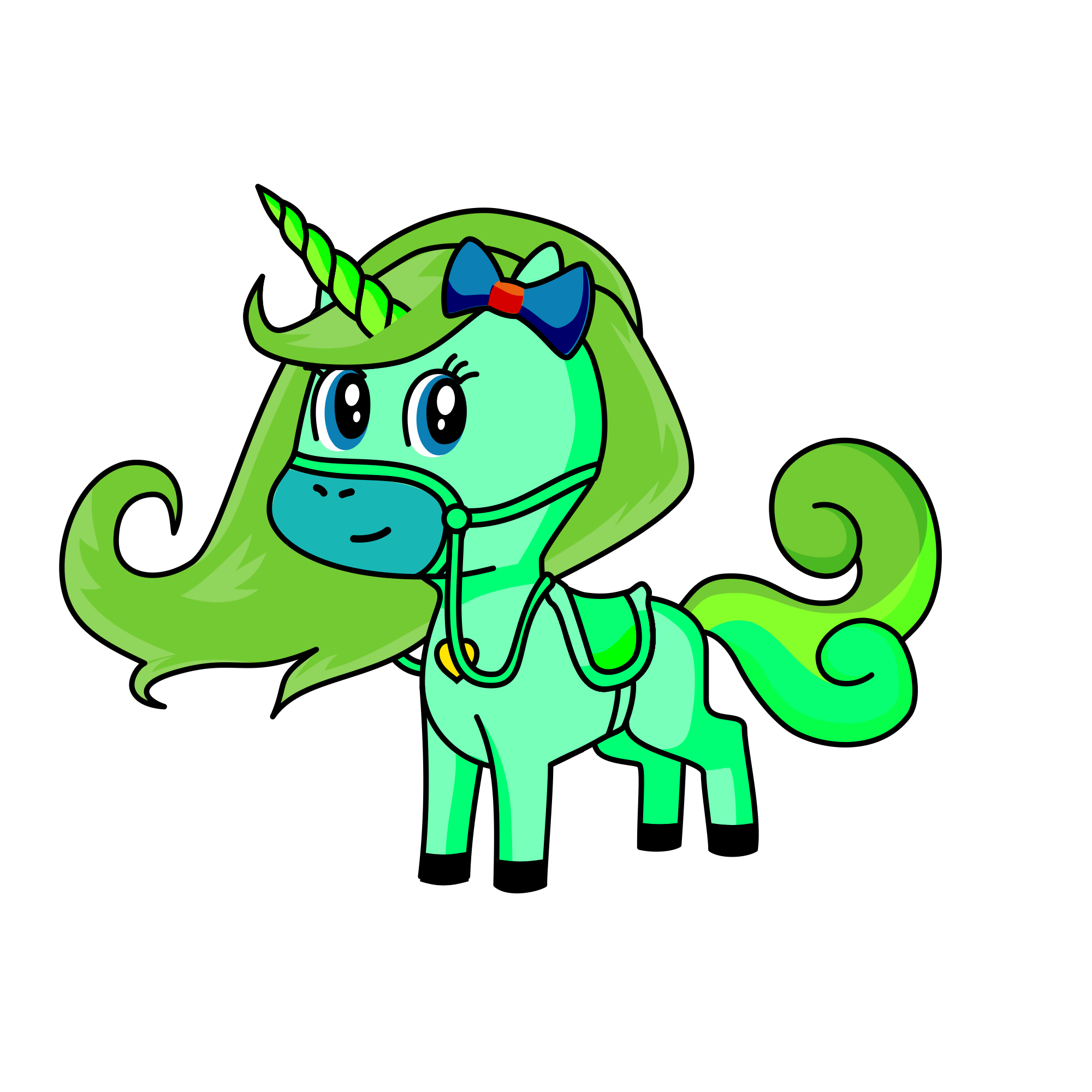 Mint Dash , the unicorn