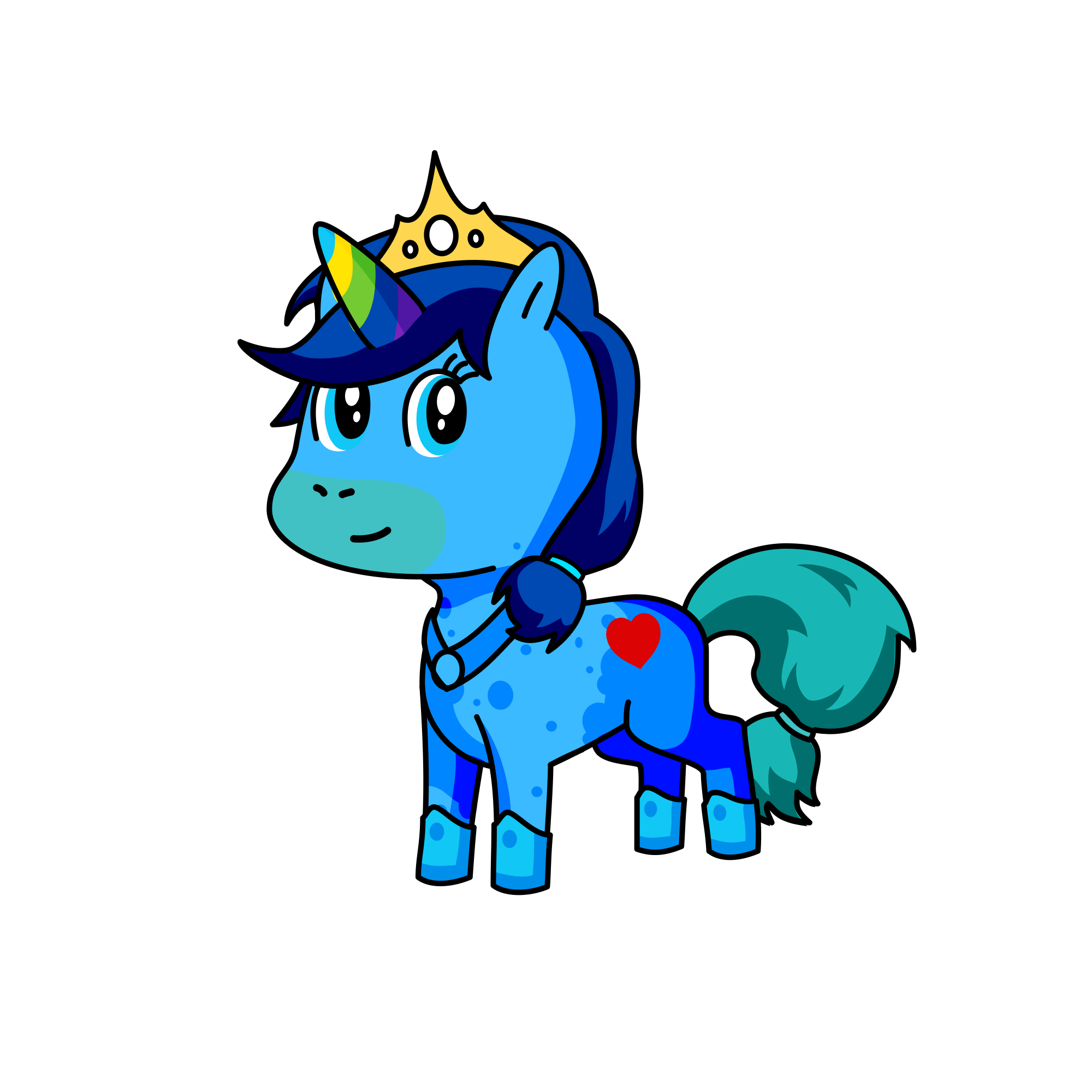 Blossom Bluemane, the unicorn
