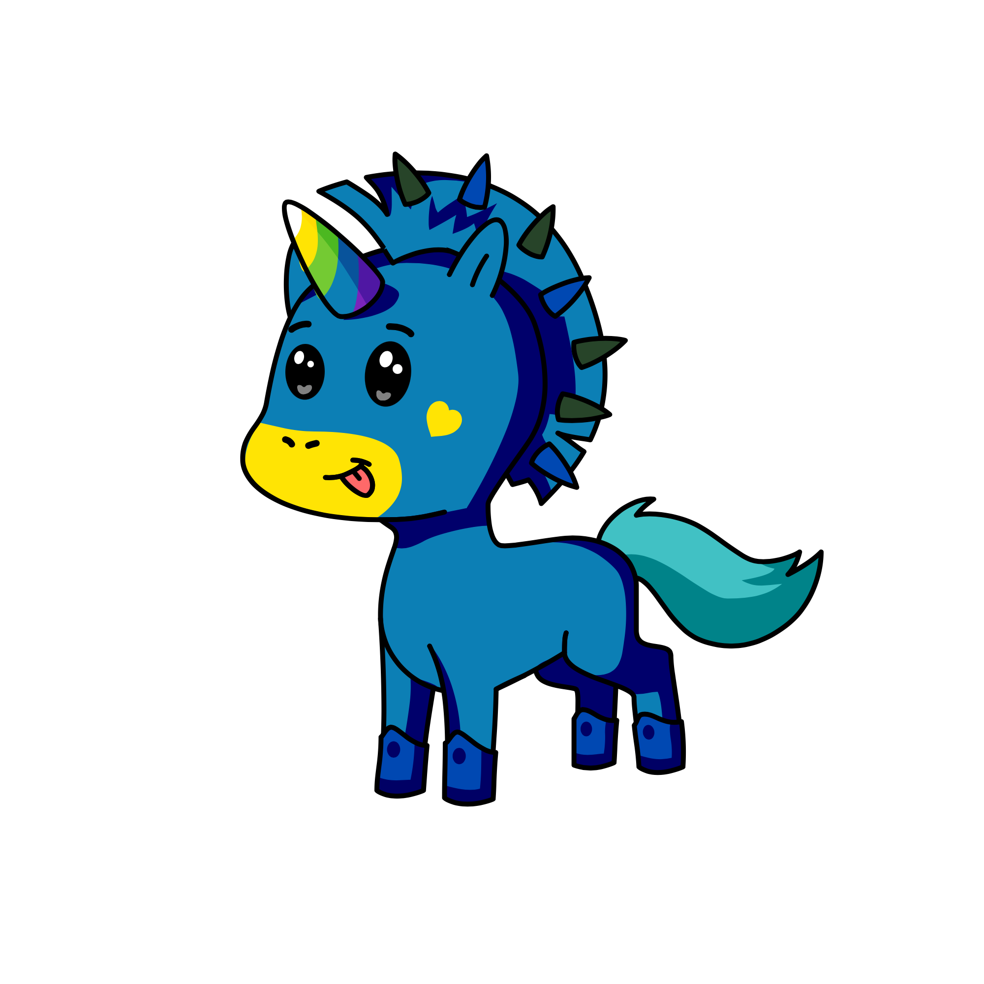 Blue , the unicorn