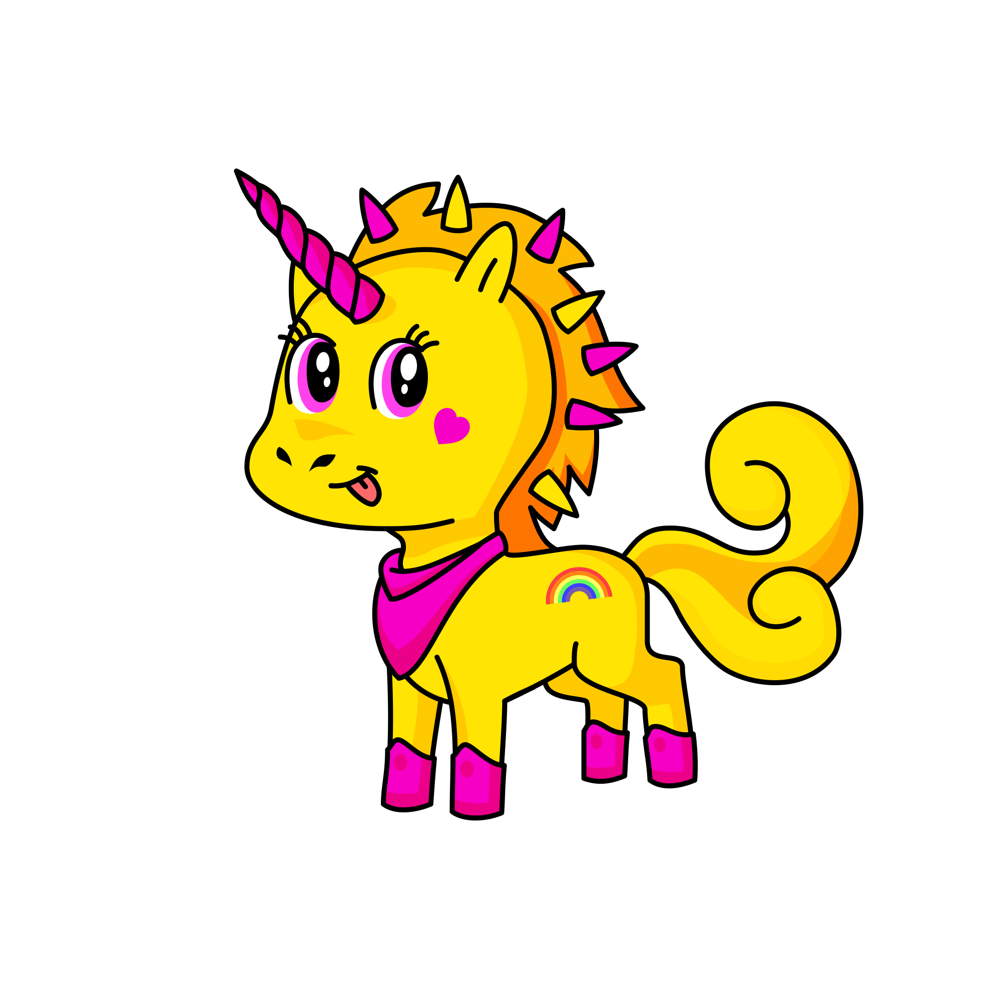 the mighty gigglehorse of glaggleland, the unicorn